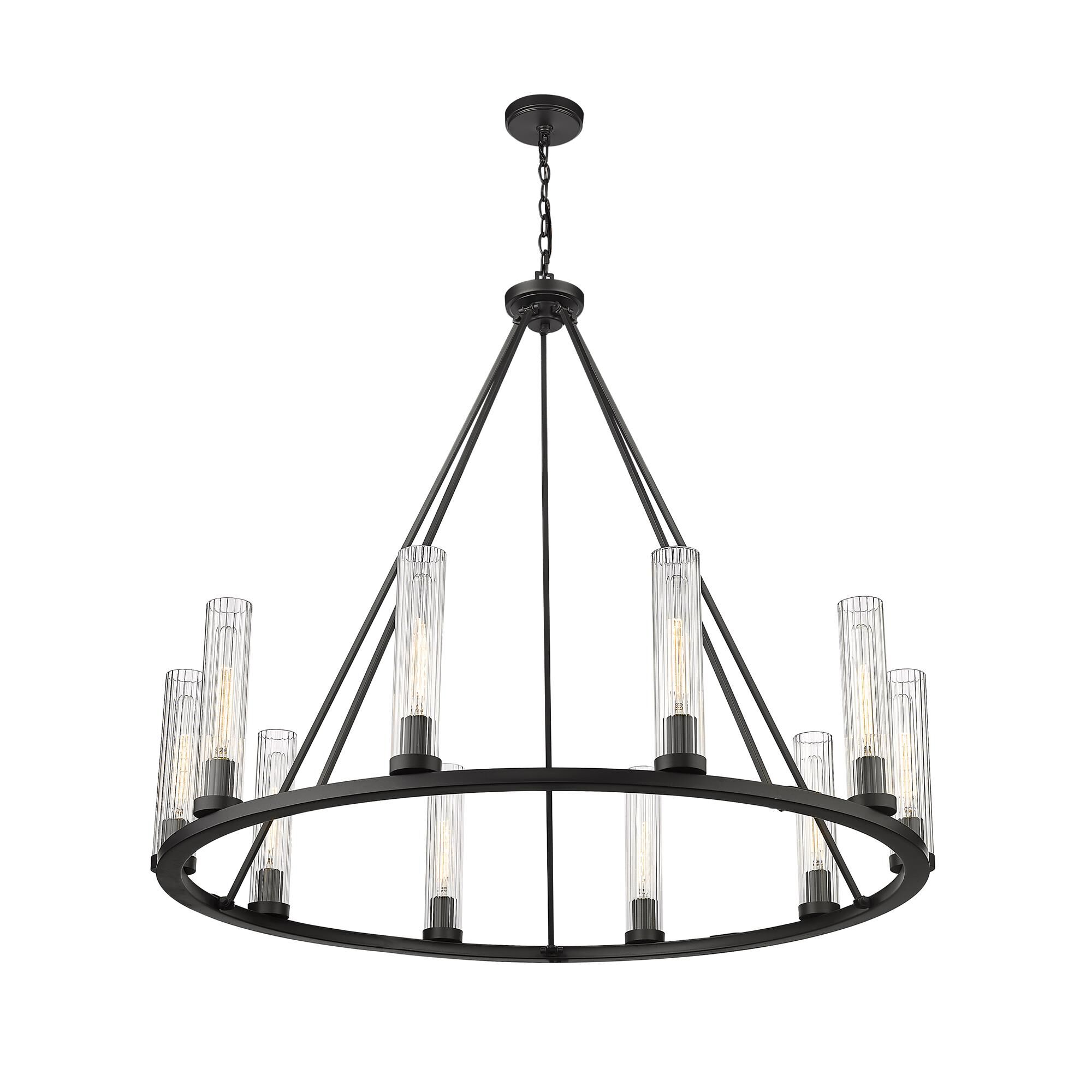 Shown in Bronze finish and Glass shade
