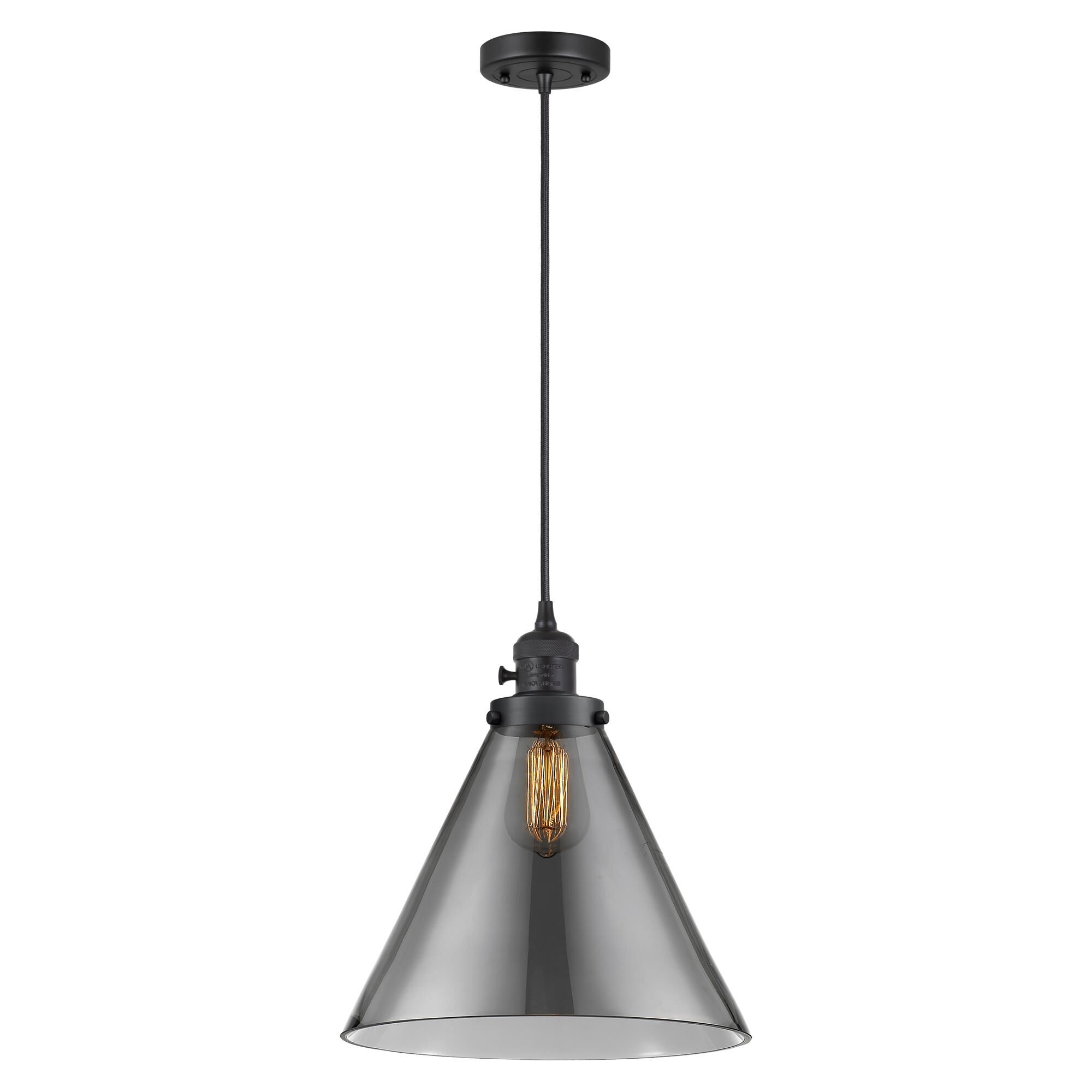 Shown in Matte Black finish and Plated Smoke glass
