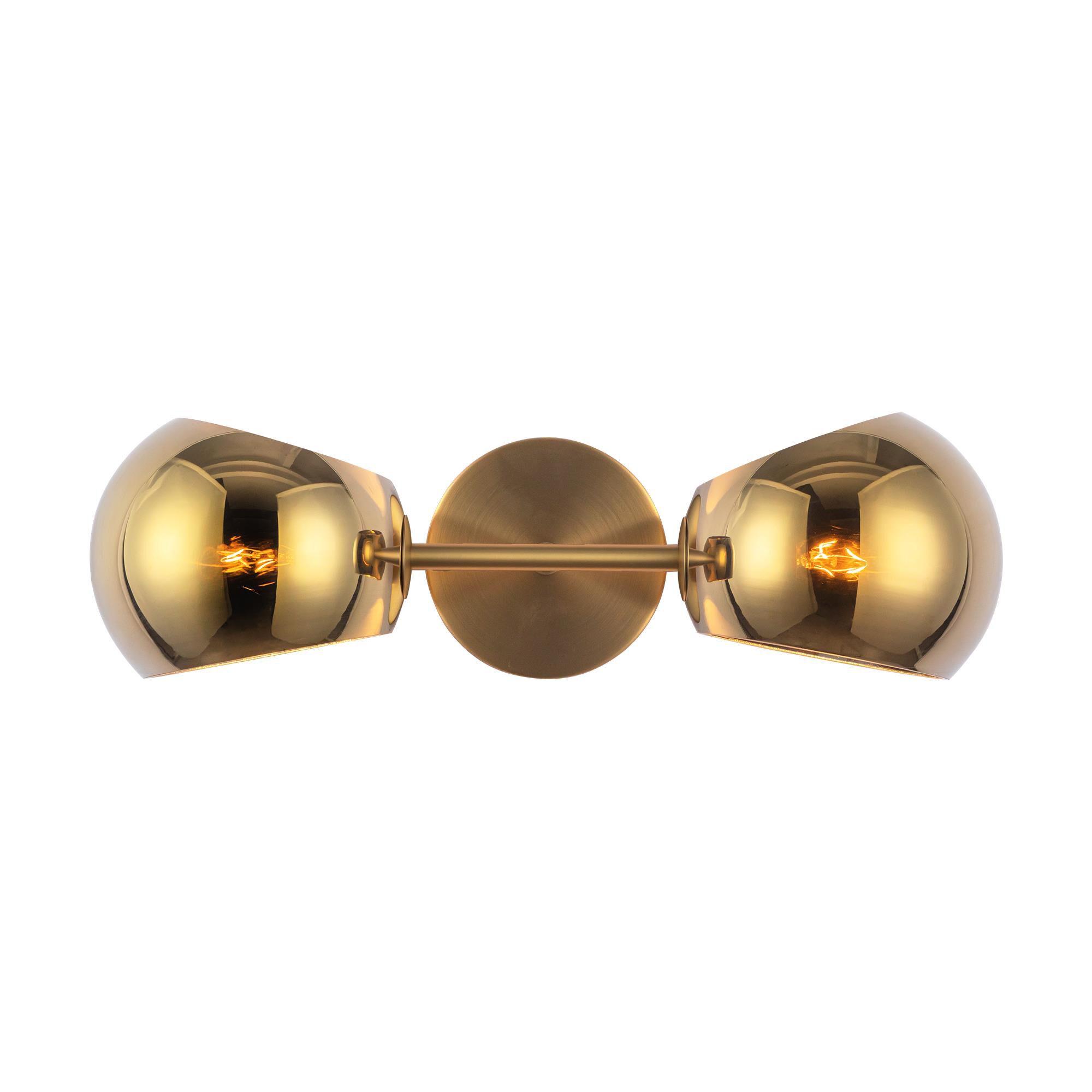 Shown in Brushed Gold finish and Copper glass
