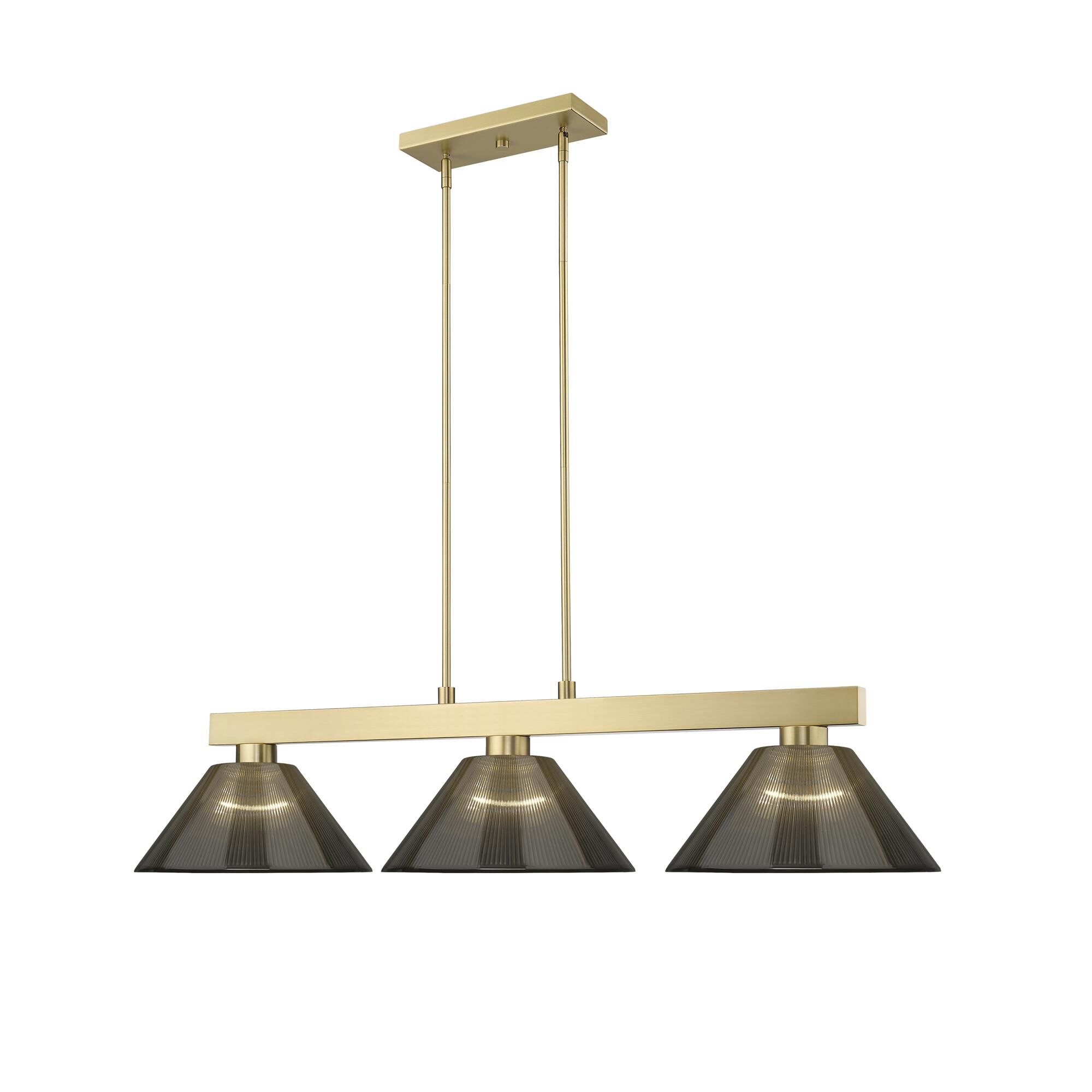 Shown in Modern Gold finish and Smoke glass and Smoke shade
