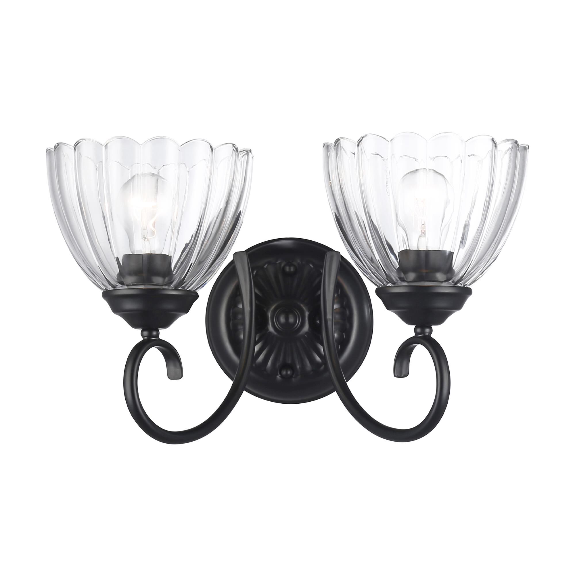 Shown in Matte Black finish and Clear glass