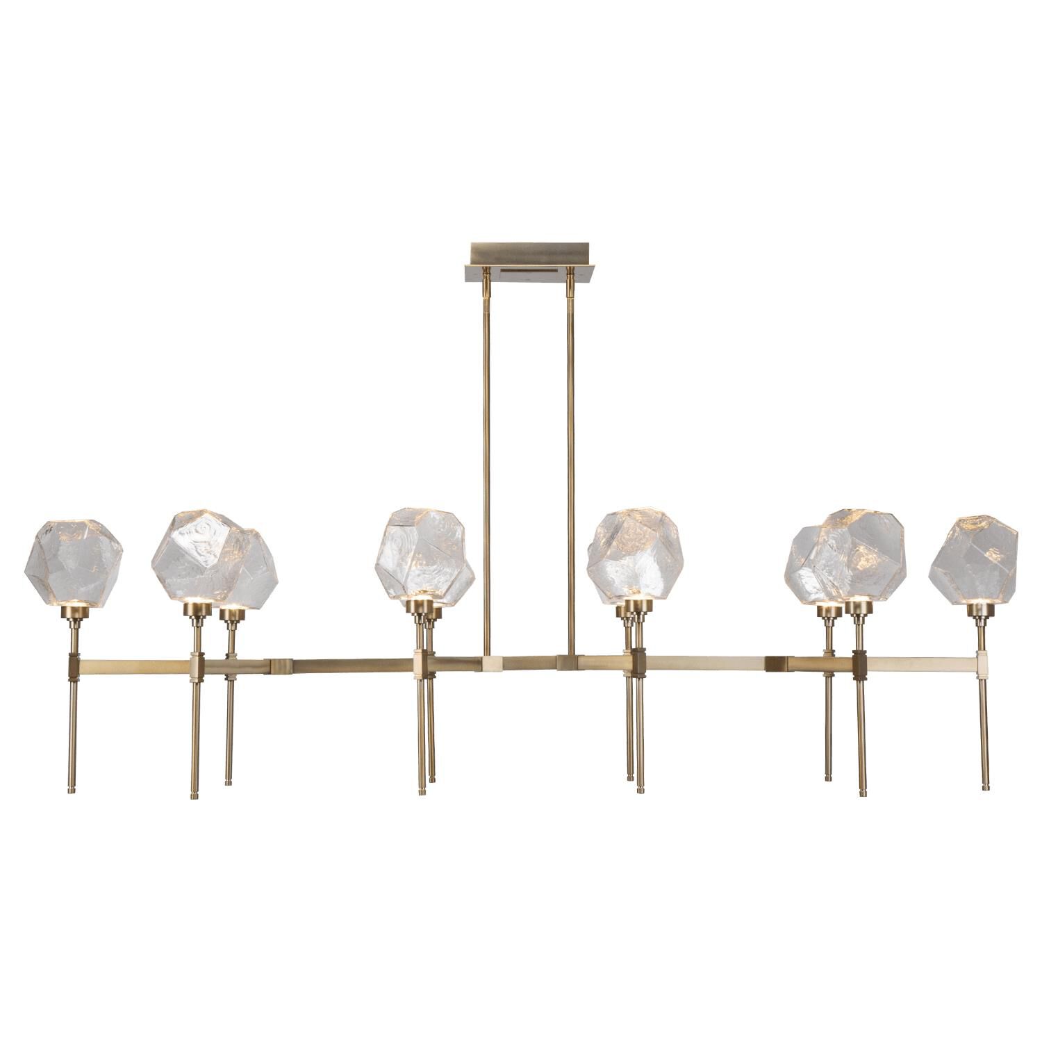 Shown in Heritage Brass finish and Clear glass