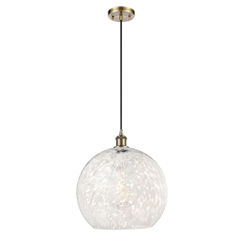 Bruno Marashlian White Mouchette 14 Inch Large Pendant by Innovations Lighting