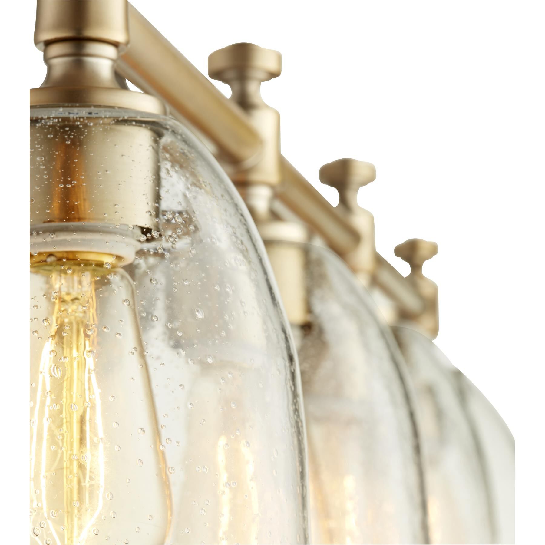 Shown in Aged Brass with Satin Opal finish and Satin Opal shade