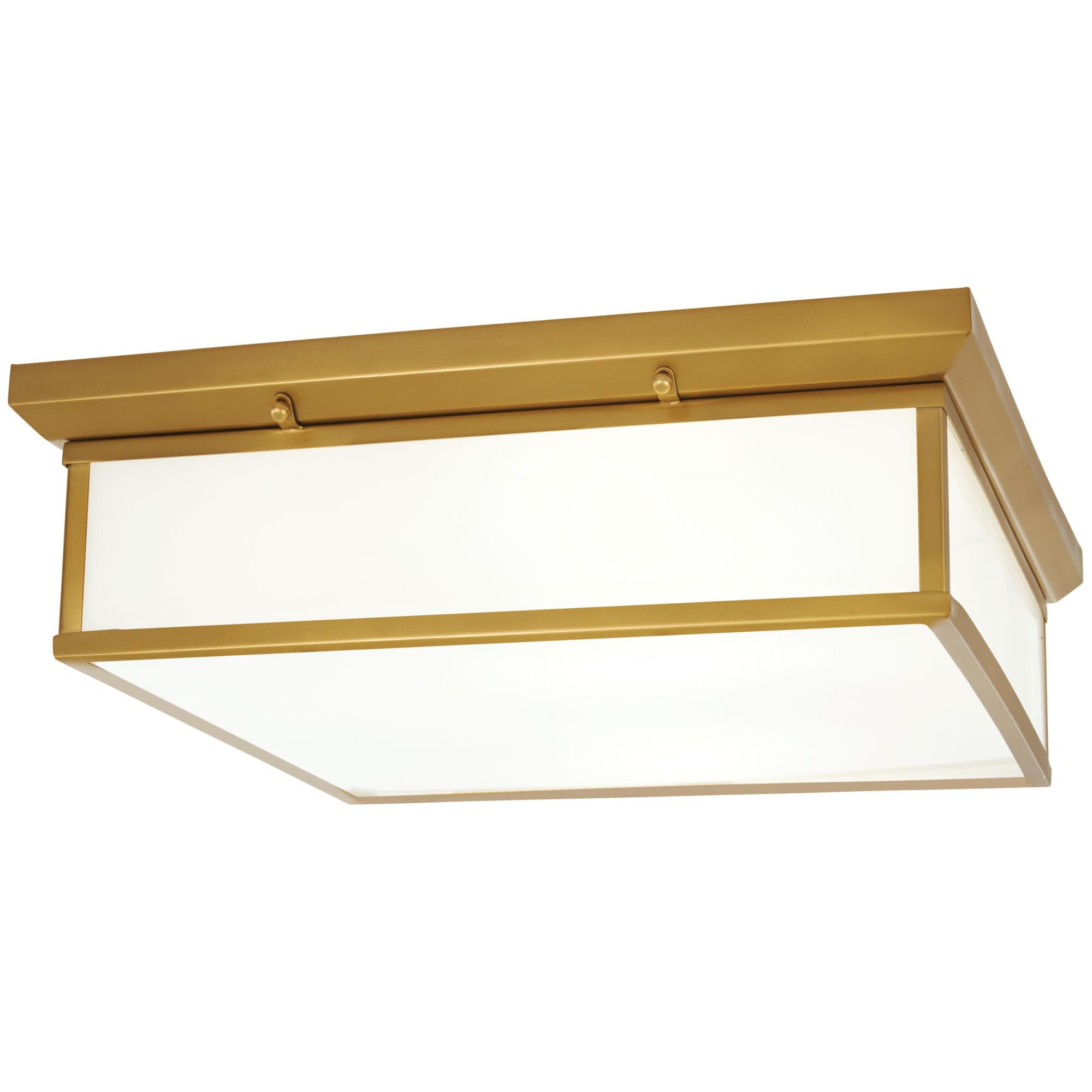 Shown in Liberty Gold finish and White glass