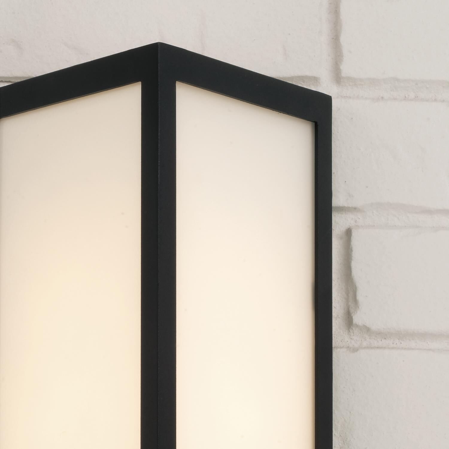 Shown in Black finish and Painted White glass