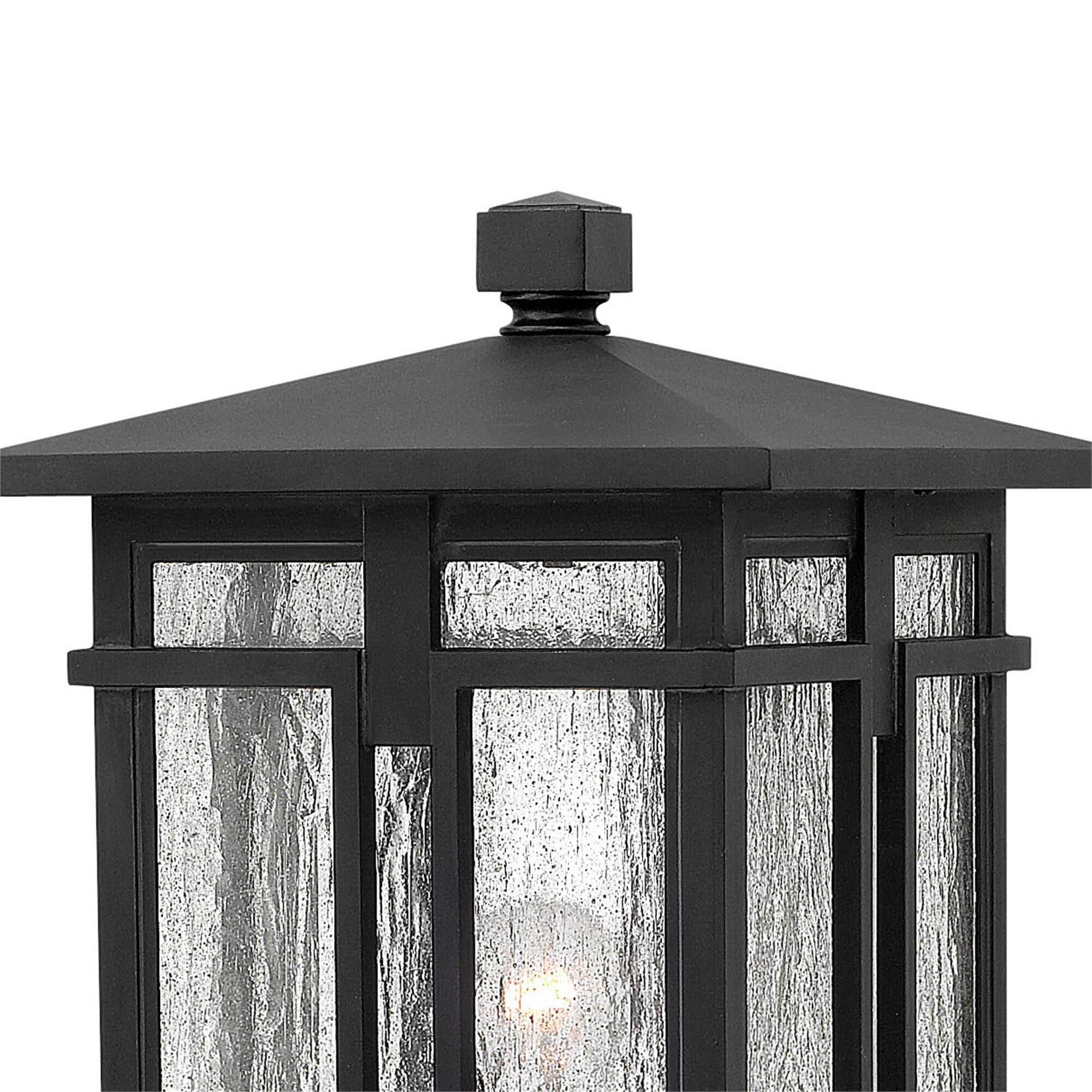 Shown in Museum Black finish and Clear Seedy glass