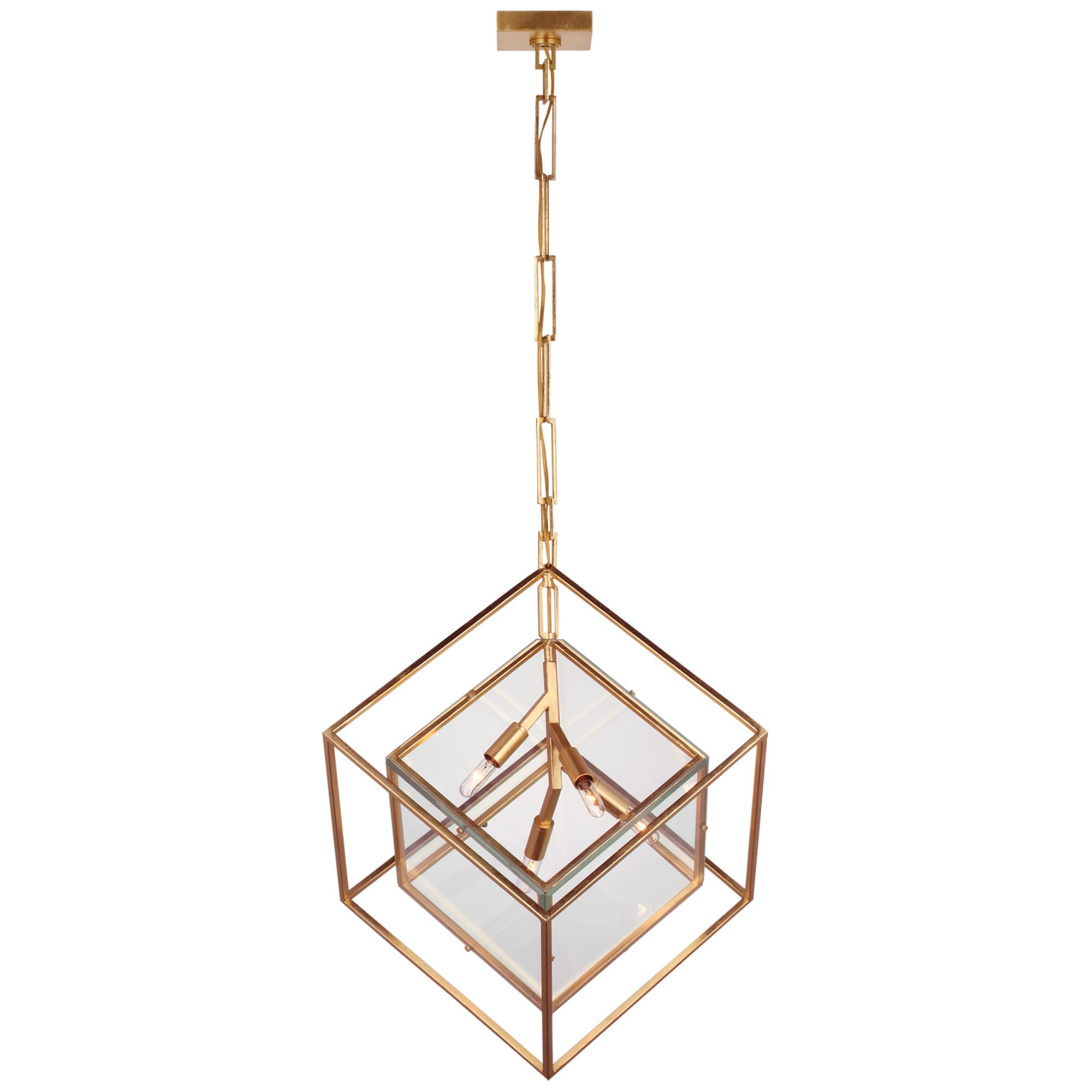 Shown in Gild finish and Clear glass