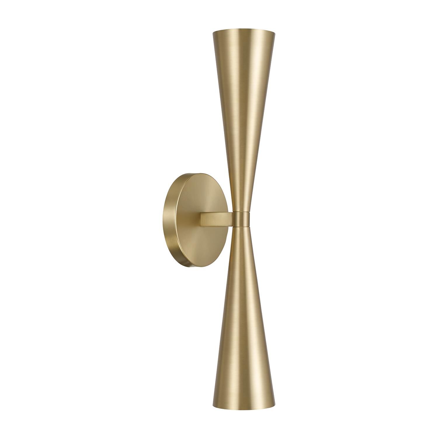 Shown in Matte Brass finish and Matte Brass Metal  With White Interior shade