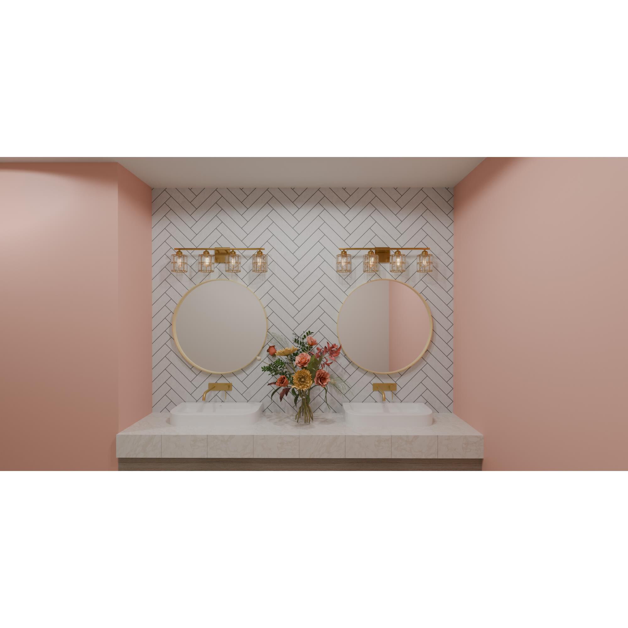 Gibson 29 Inch 4 Light Bath Vanity Light by Quoizel