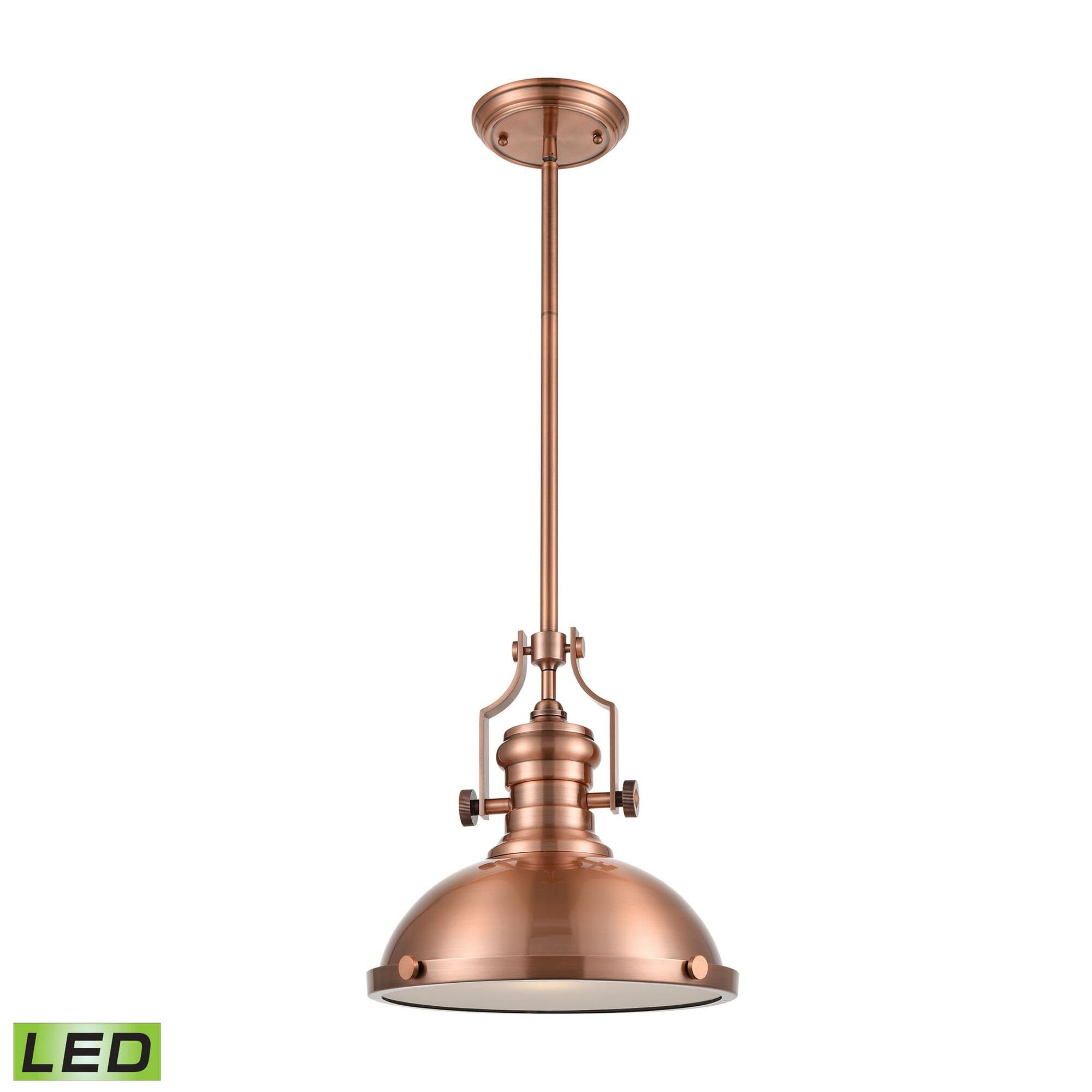Shown in Antique Copper finish and Frosted  Diffusser glass