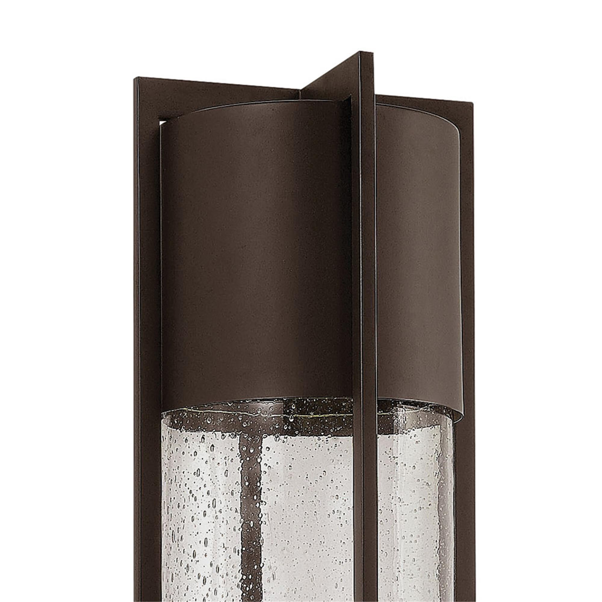 Shown in Buckeye Bronze finish and Clear Seedy glass