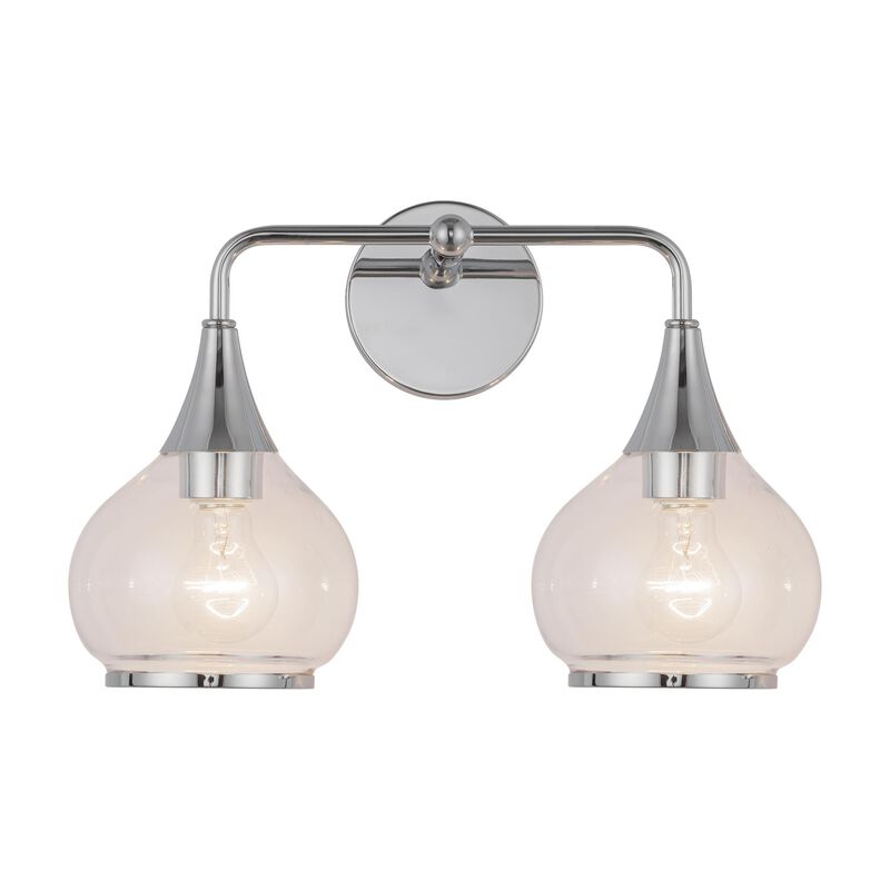 Hazel 17 Inch 2 Light Bath Vanity Light by Alora Mood