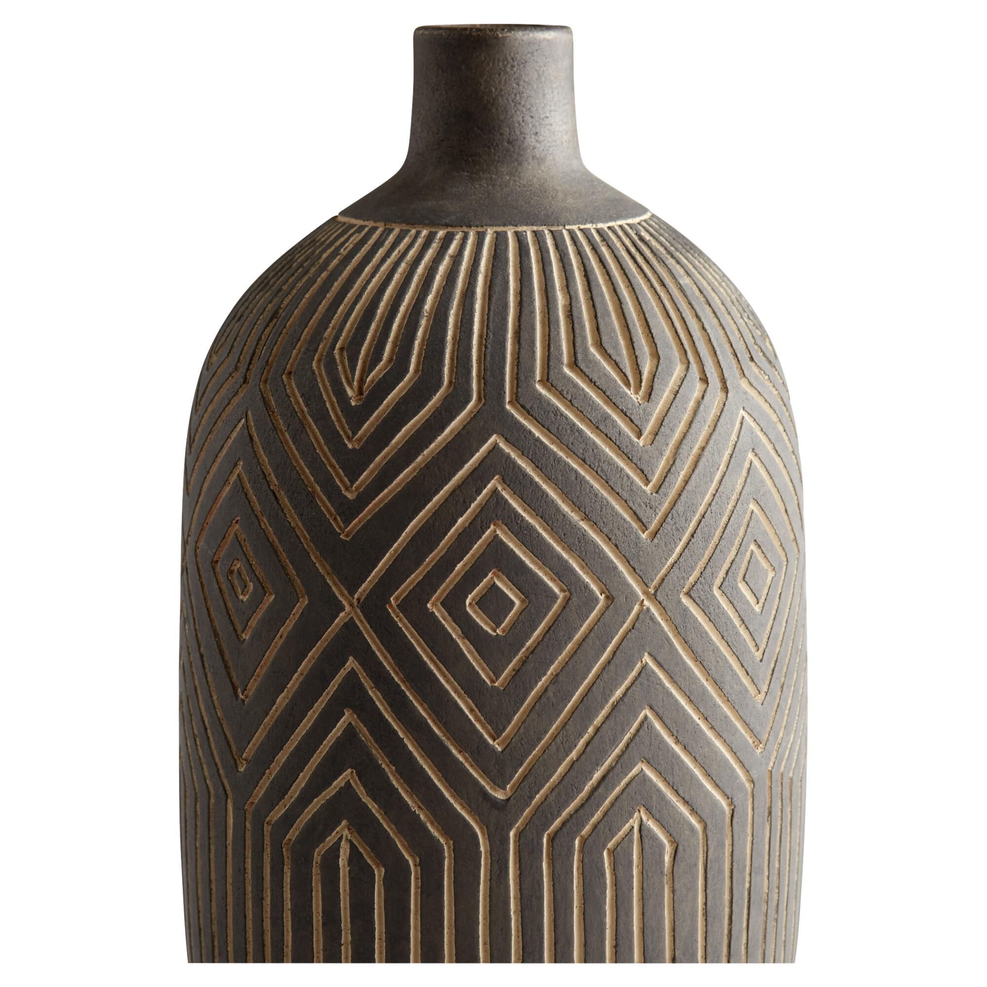 Dark Labyrinth Vase -LG Vase-Urn by Cyan Designs