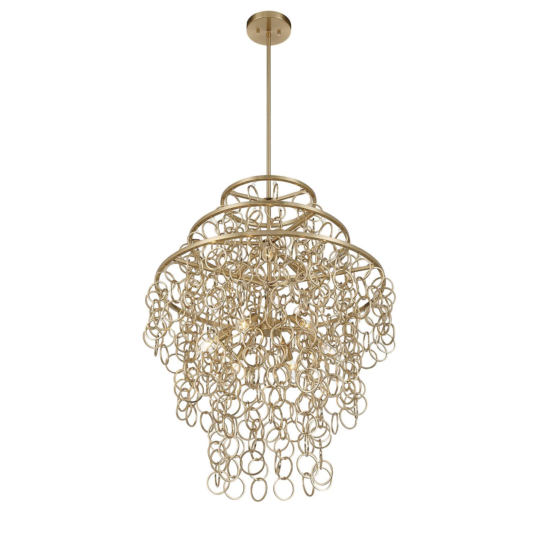 Shown in Noble Brass finish and Metal Rings accent