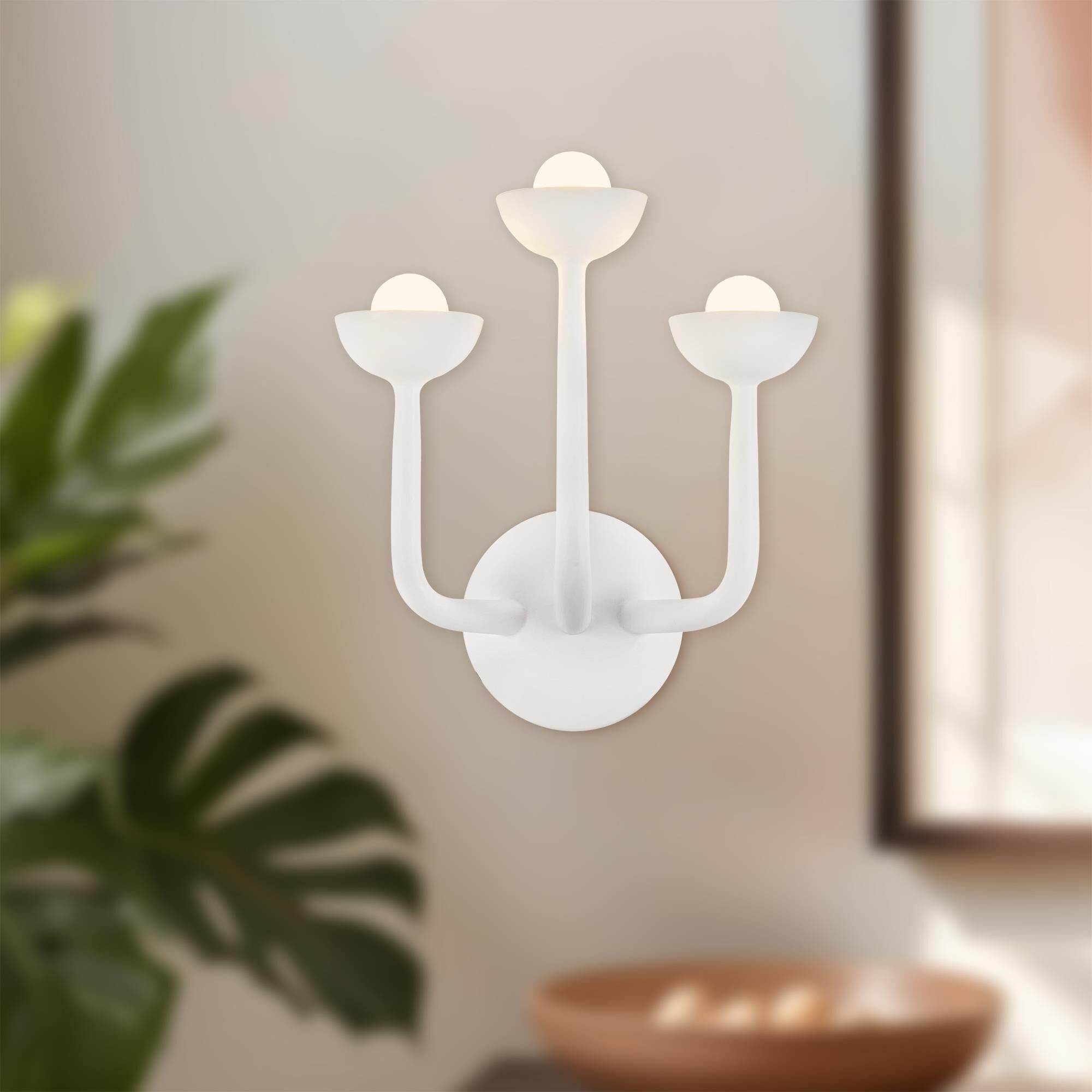 Shown in Antique White finish and Frosted glass
