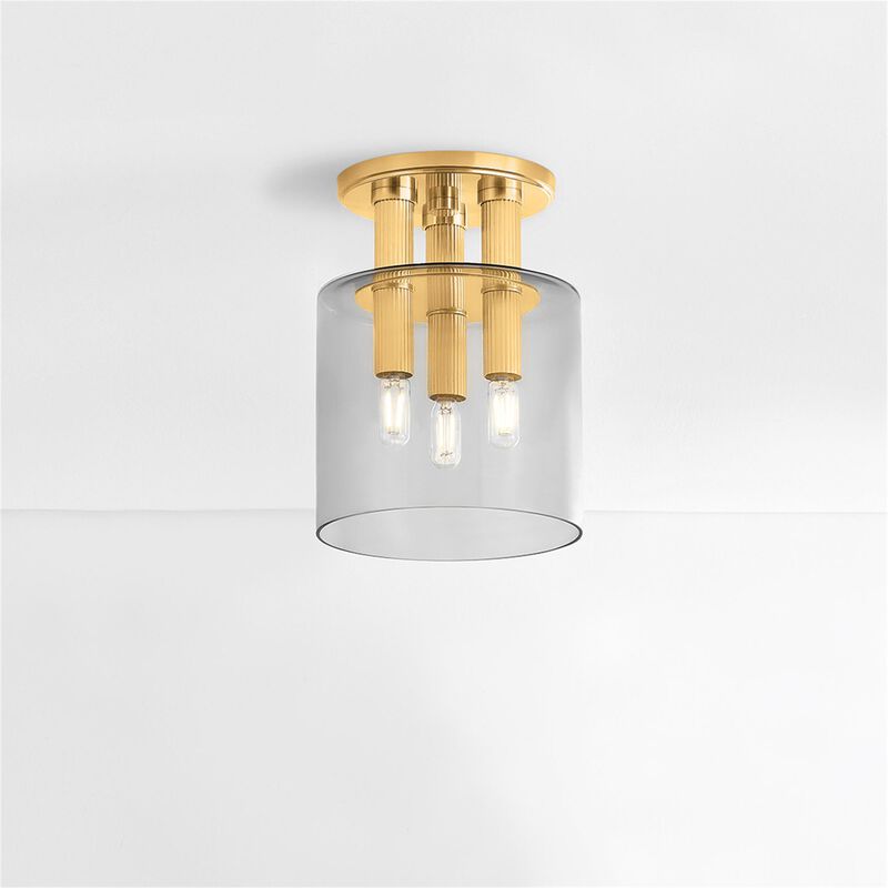 Crystler 8 Inch 3 Light Flush Mount by Hudson Valley Lighting