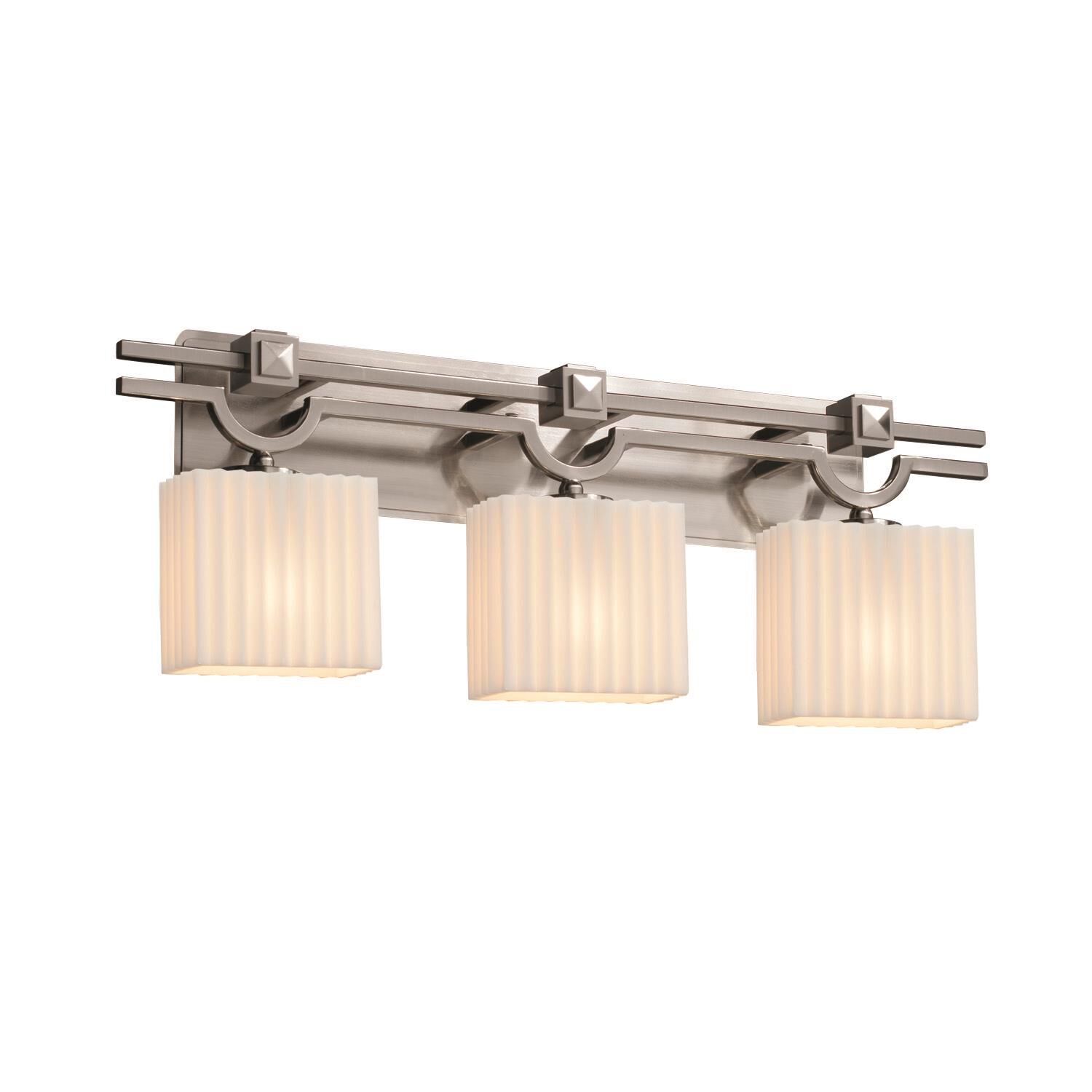 Porcelina 29 Inch 3 Light Bath Vanity Light by Justice Design Group