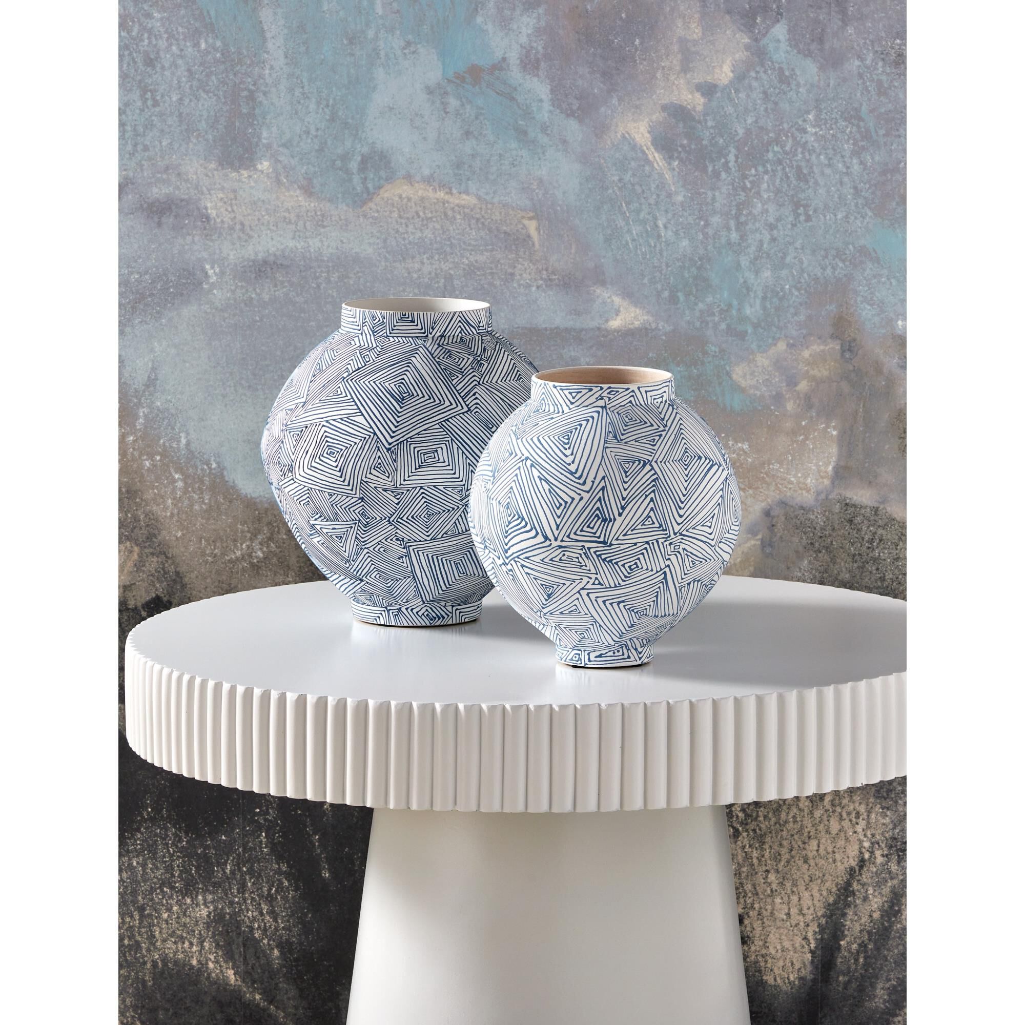 Blue Vase-Urn by Currey and Company