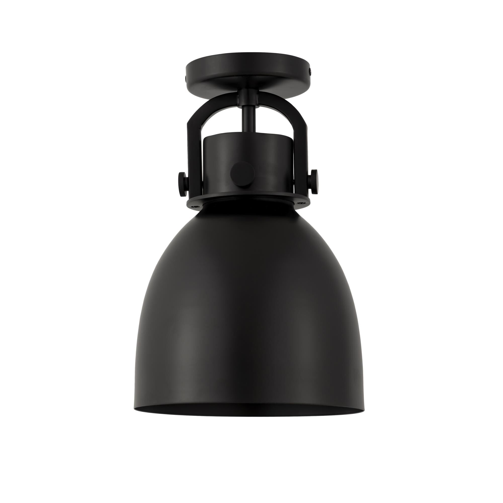 Shown in Matte Black finish and Matte Black Steel shade