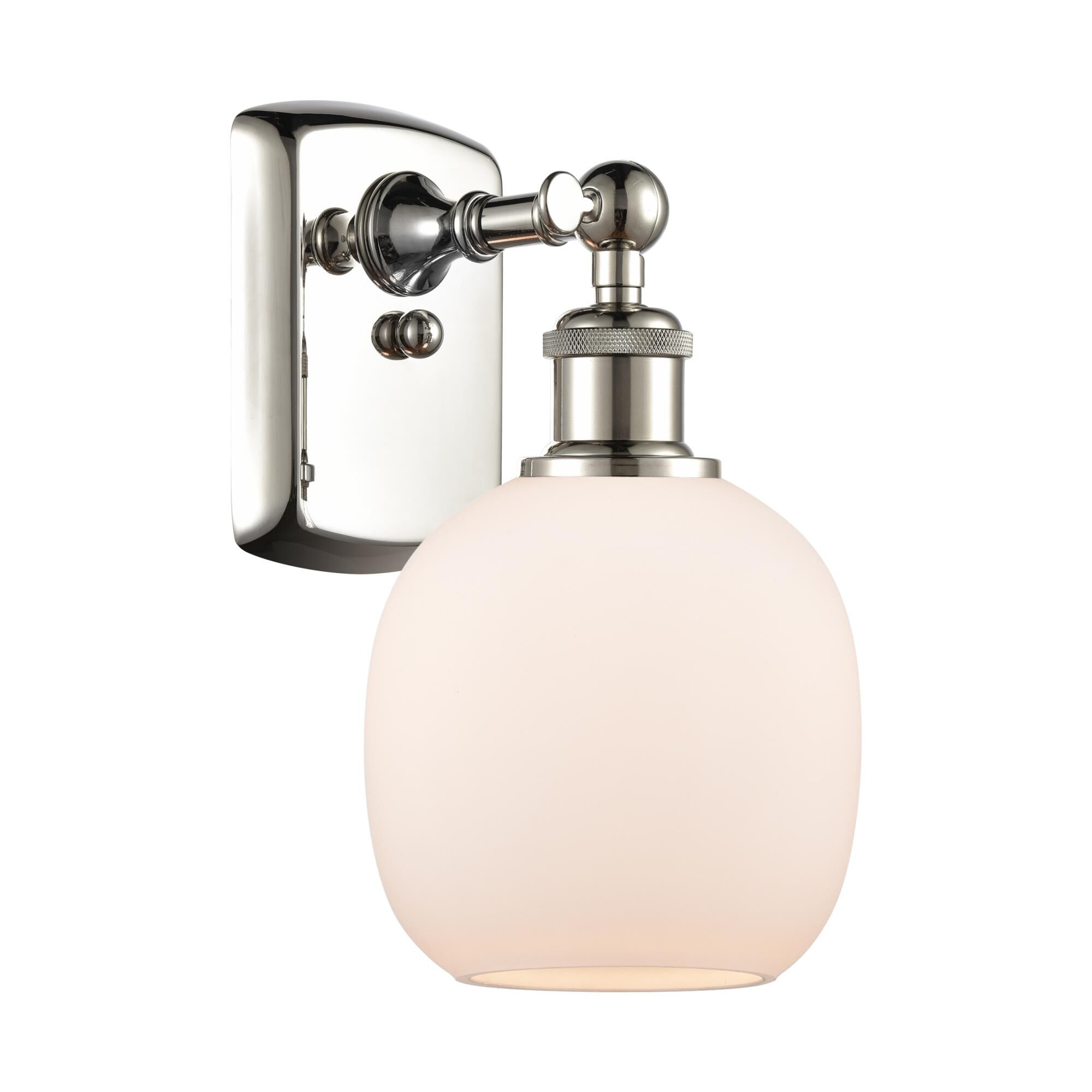 Shown in Polished Nickel finish and Sphere glass and Glass shade