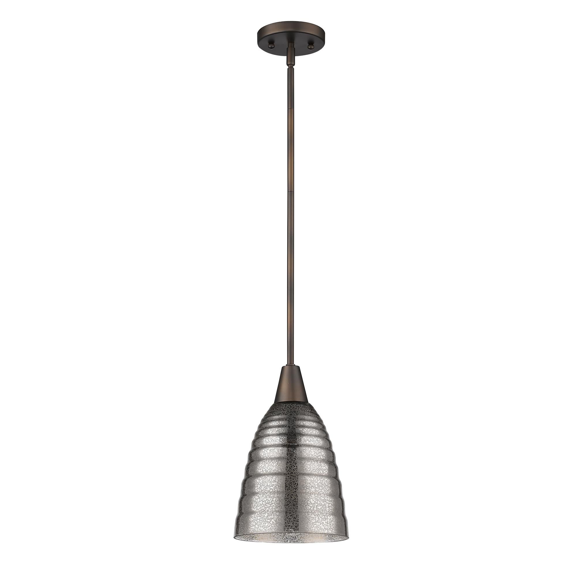 Shown in Oil Rubbed Bronze finish and Mercury glass and Mercury Glass shade