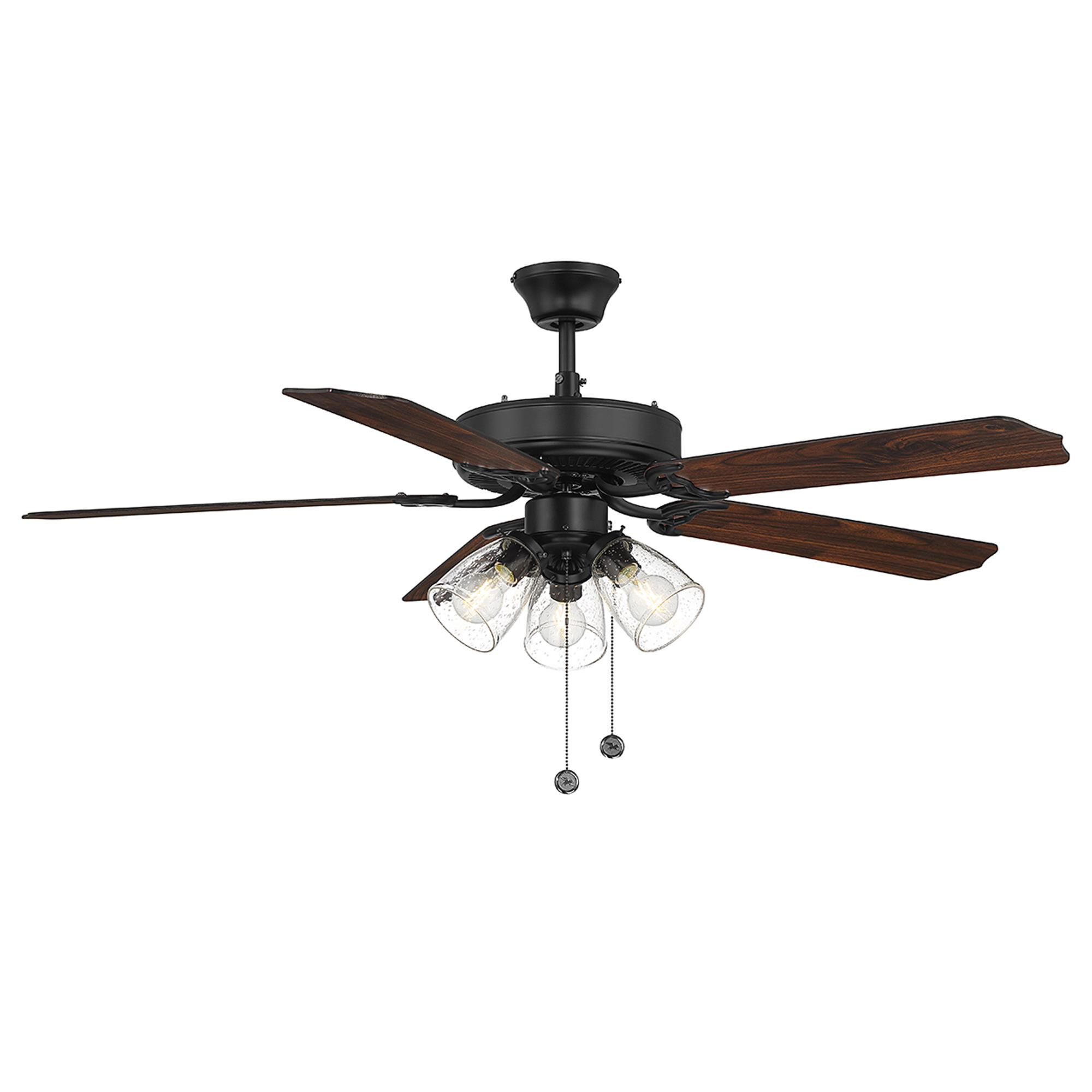 Shown in Matte Black finish and Clear Bubble glass