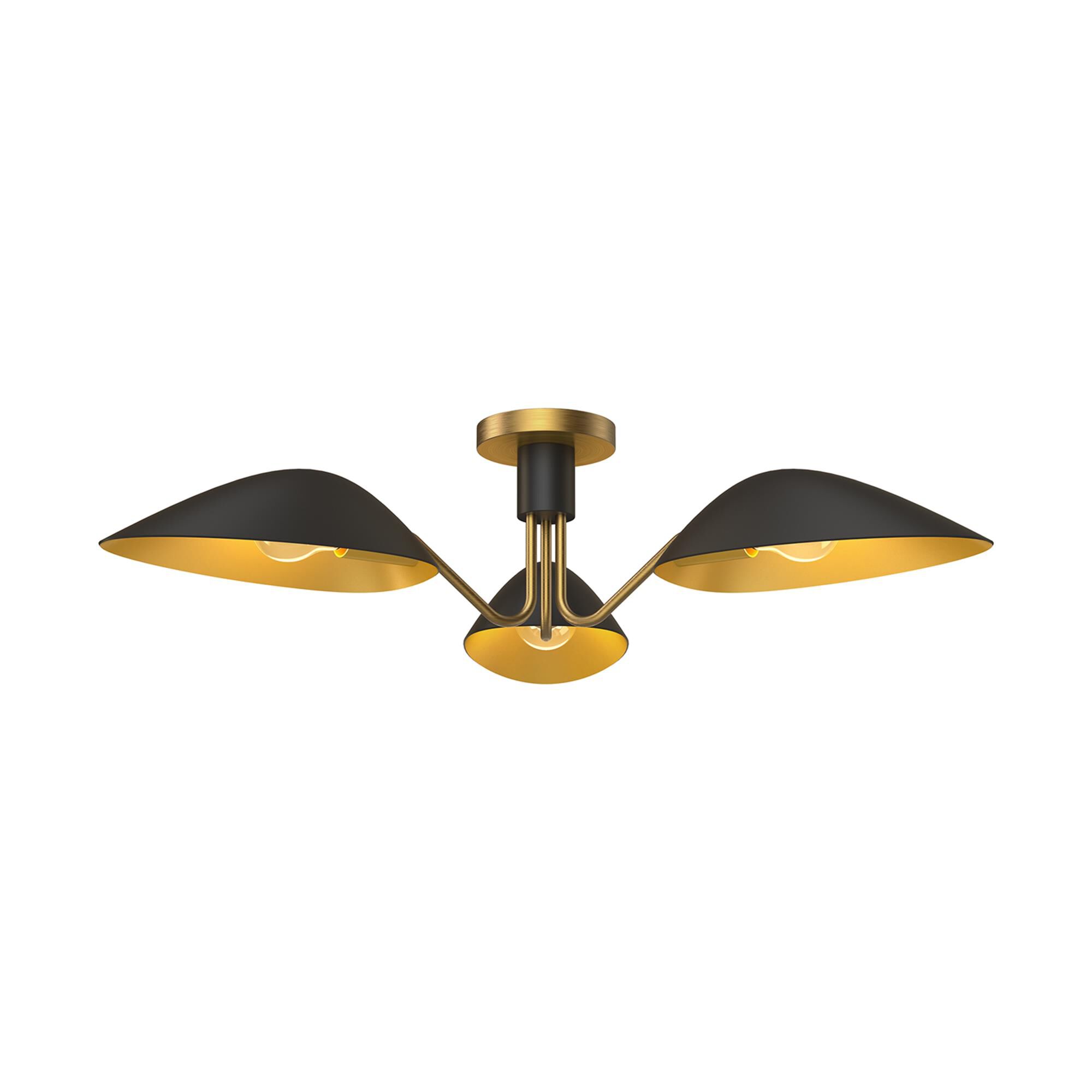 Shown in Matte Black And Aged Gold finish