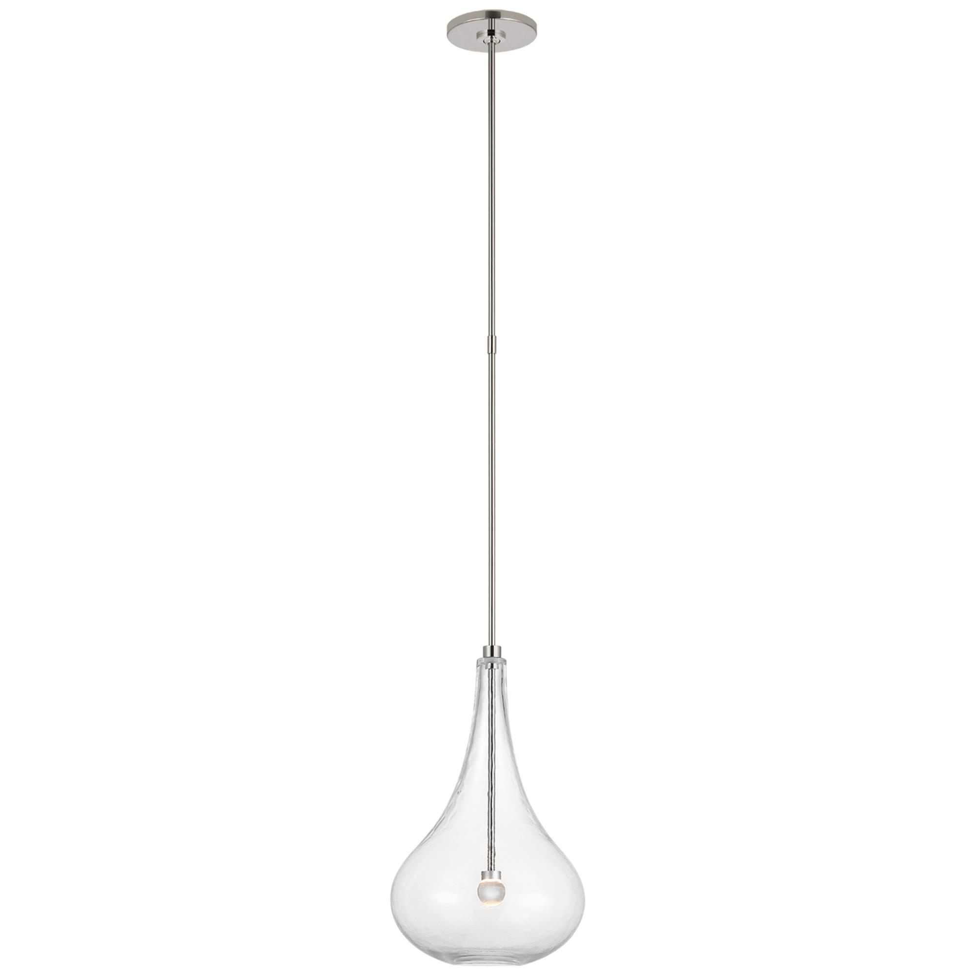 Shown in Polished Nickel finish and Clear glass