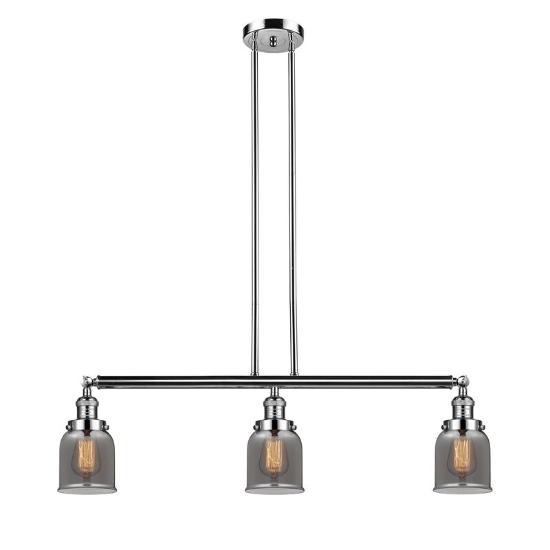 Bruno Marashlian Small Bell 36 Inch 3 Light Linear Suspension Light by Innovations Lighting