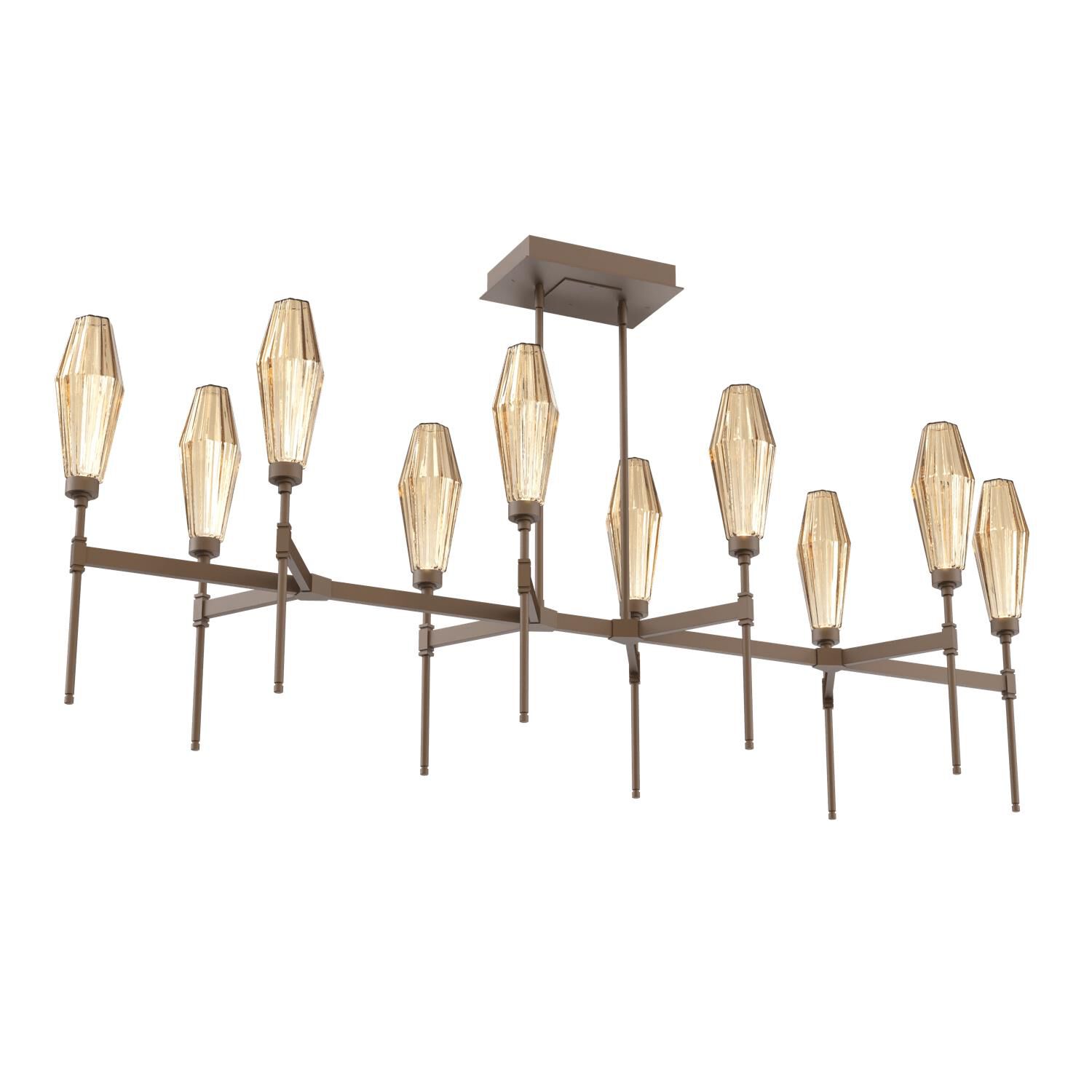 Shown in Flat Bronze finish and Optic Rib Bronze glass