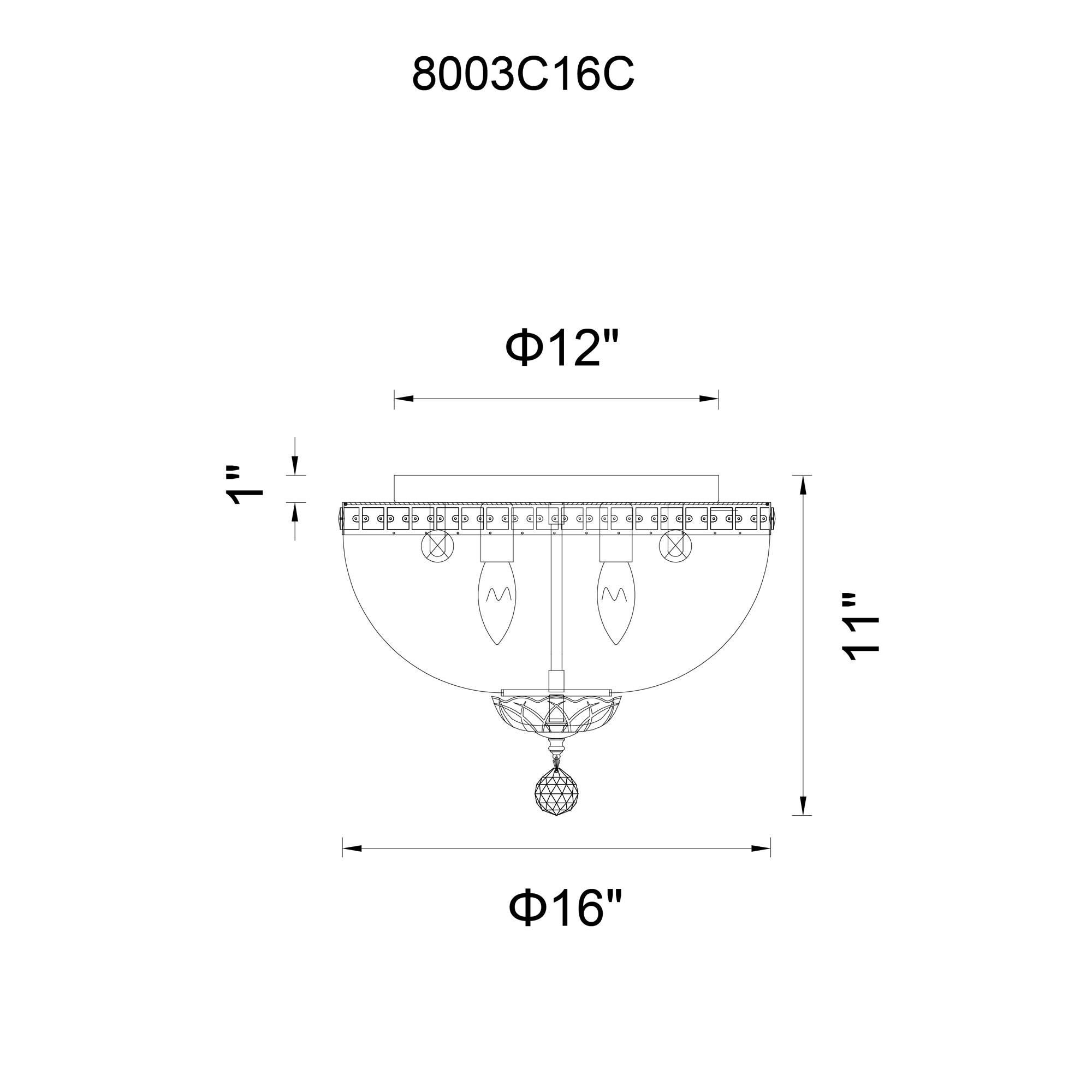 Stefania 16 Inch 5 Light Flush Mount by CWI Lighting