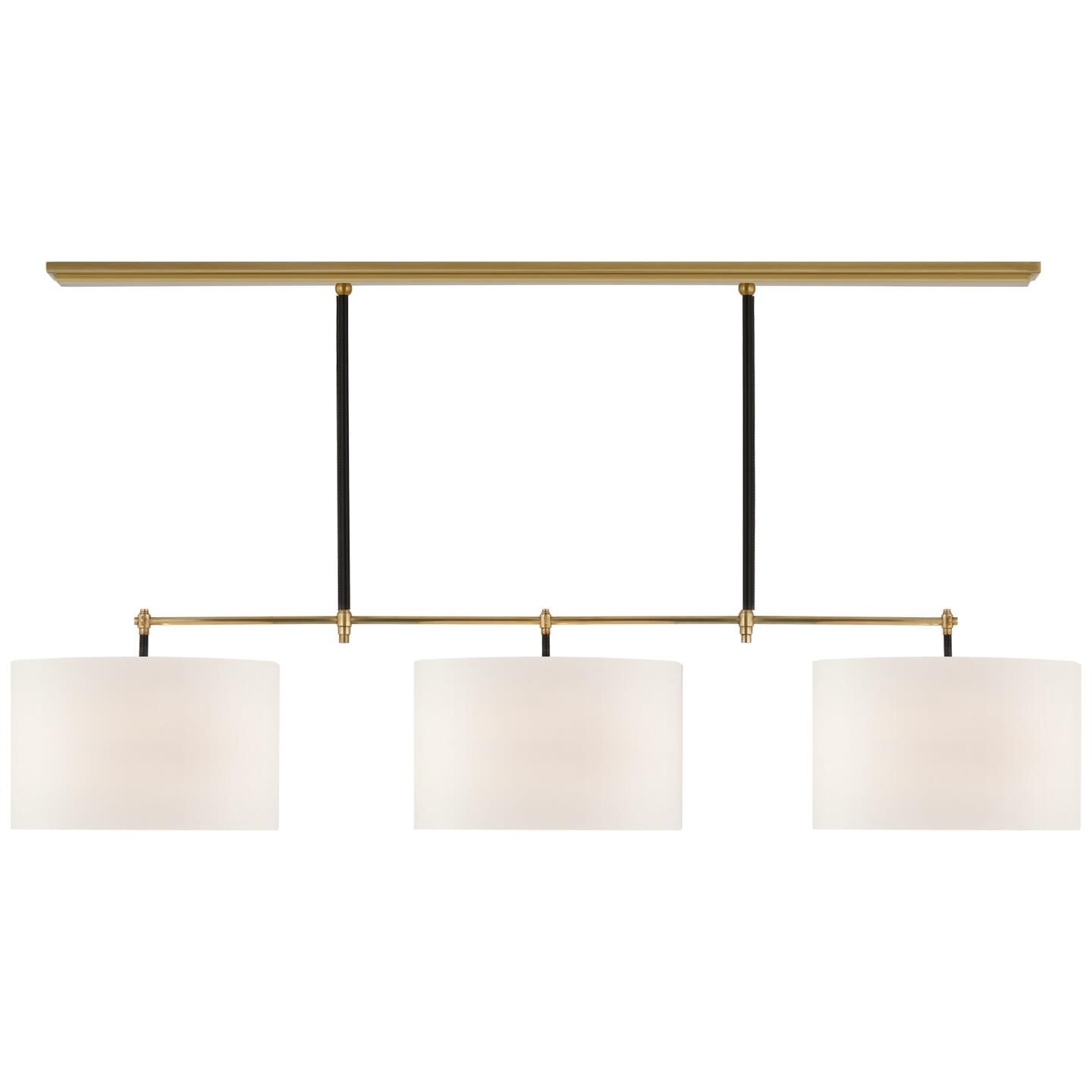 Shown in Hand-Rubbed Antique Brass and Chocolate Leather finish