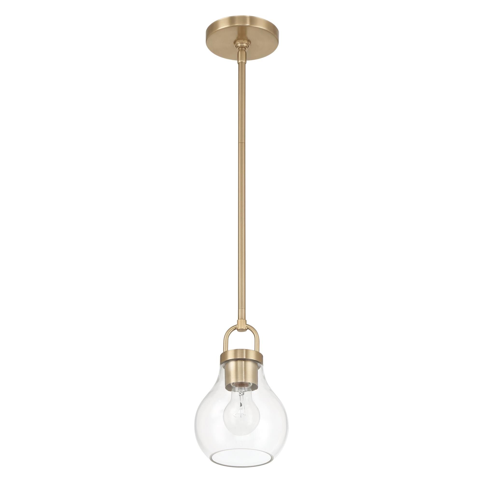 Shown in Champagne Gold finish and Clear glass