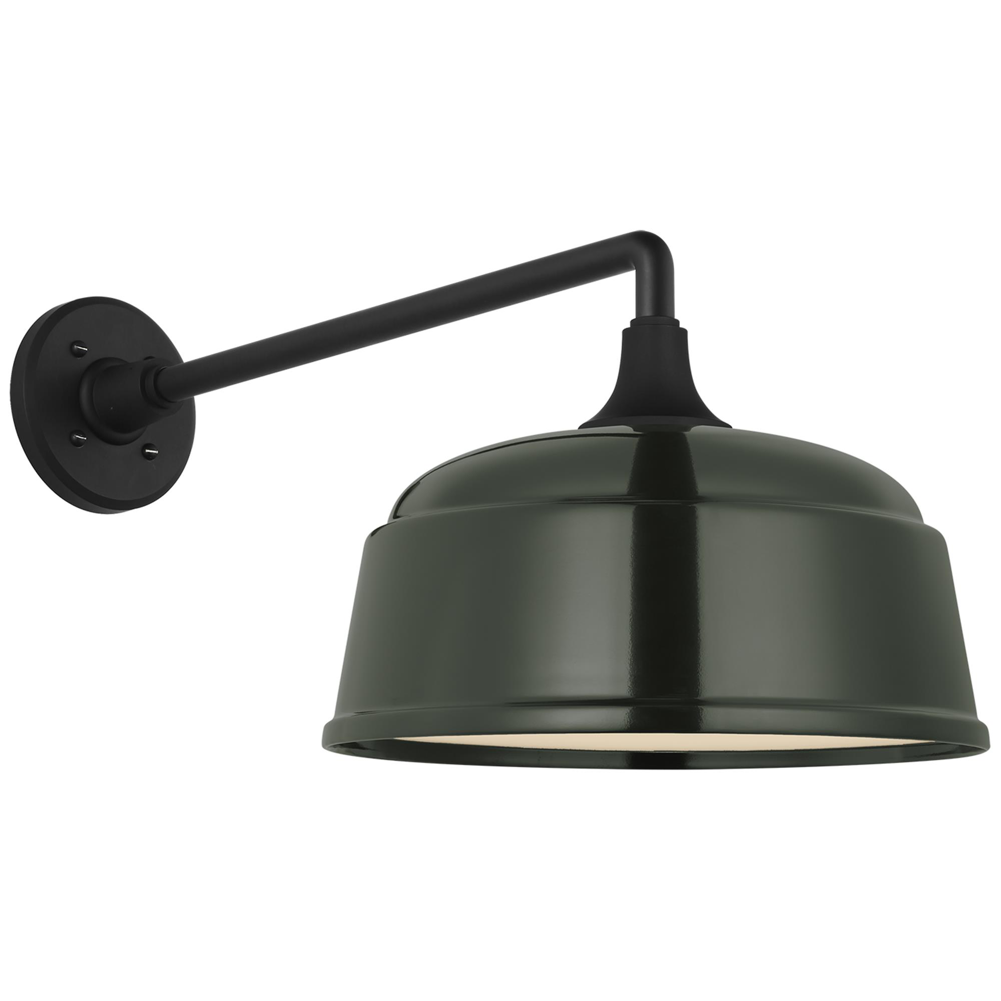 Shown in Matte Black finish and Green shade