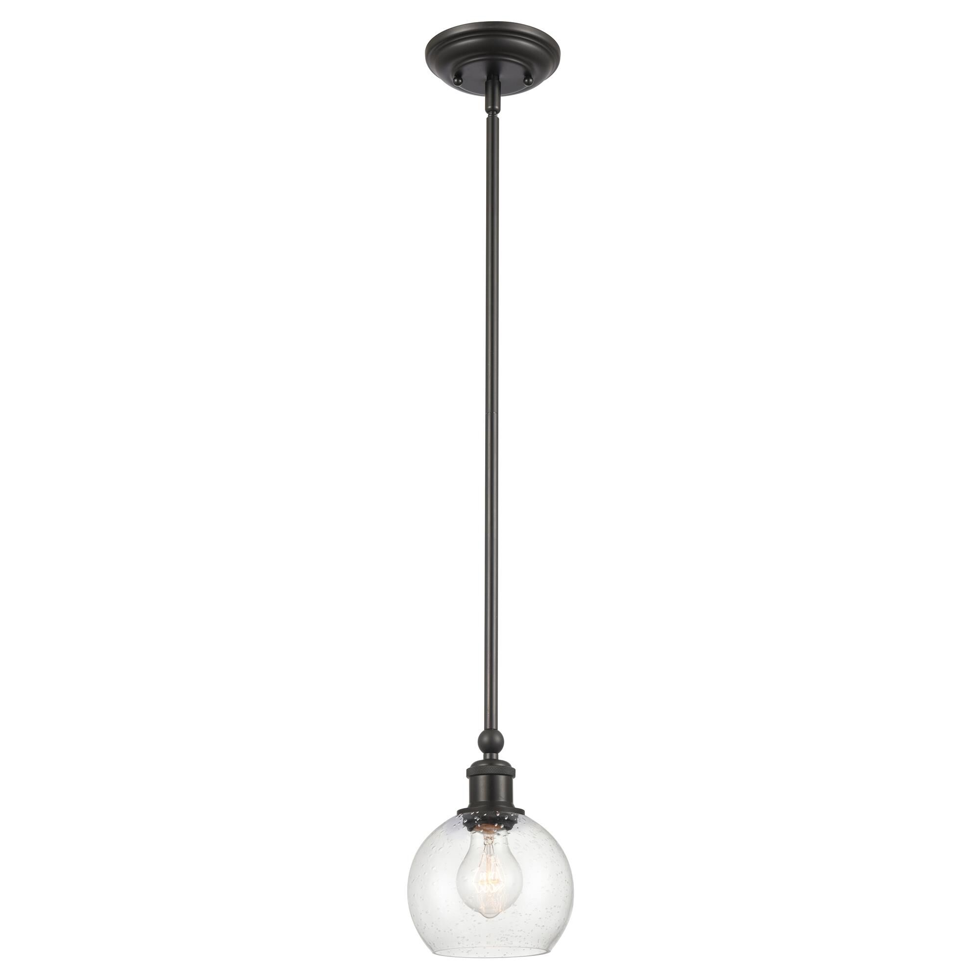 Shown in Matte Black  finish and Seedy glass