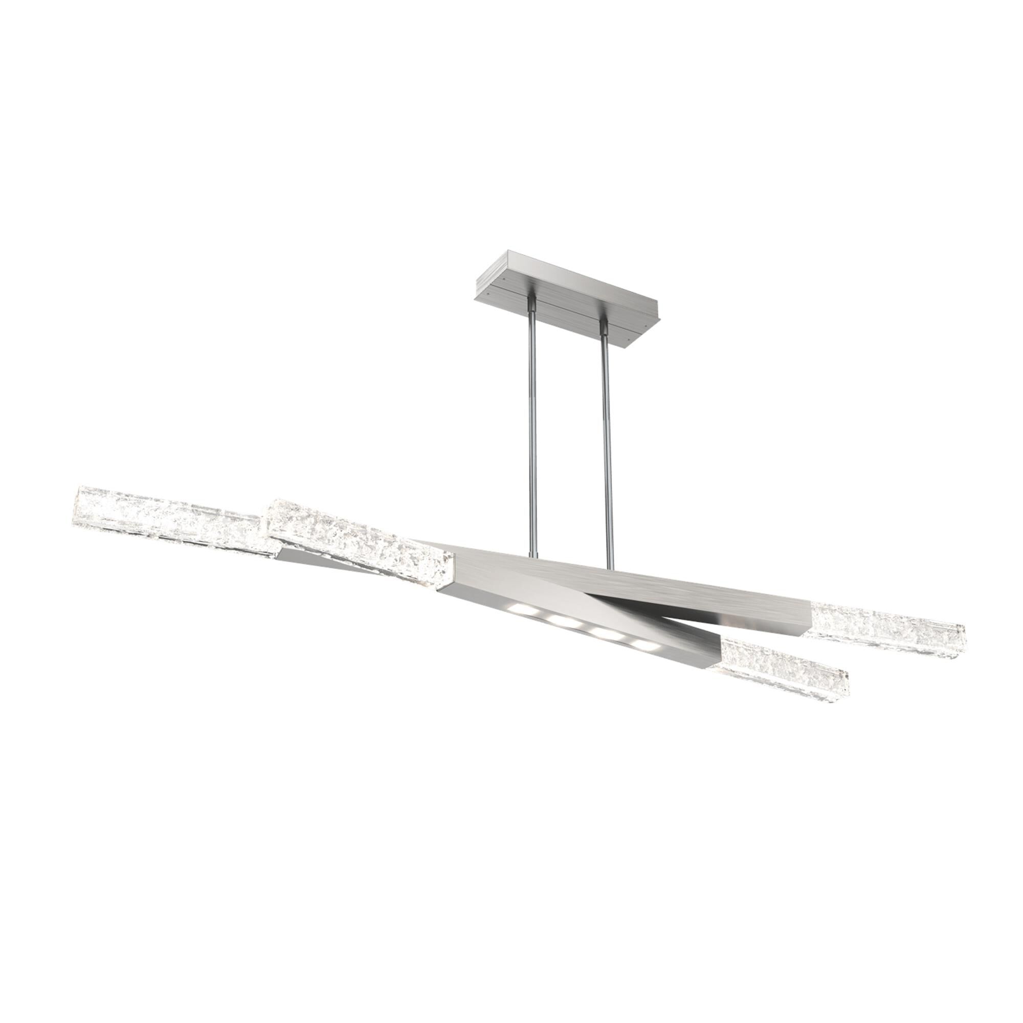 Shown in Satin Nickel finish and Clear glass