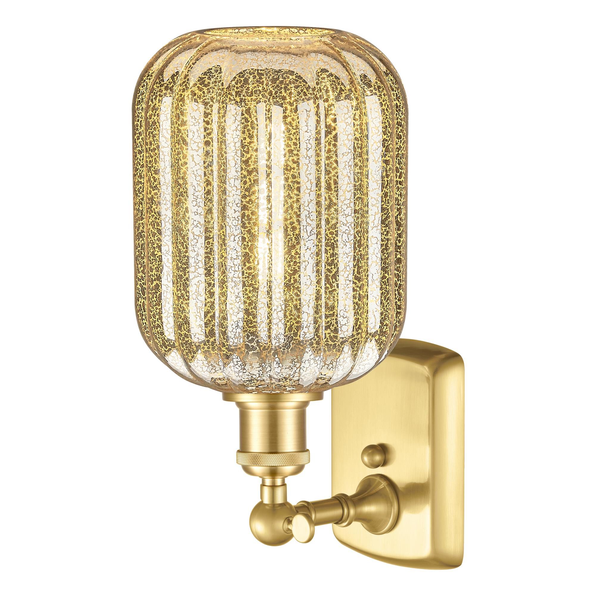 Shown in Satin Gold finish and Mercury glass