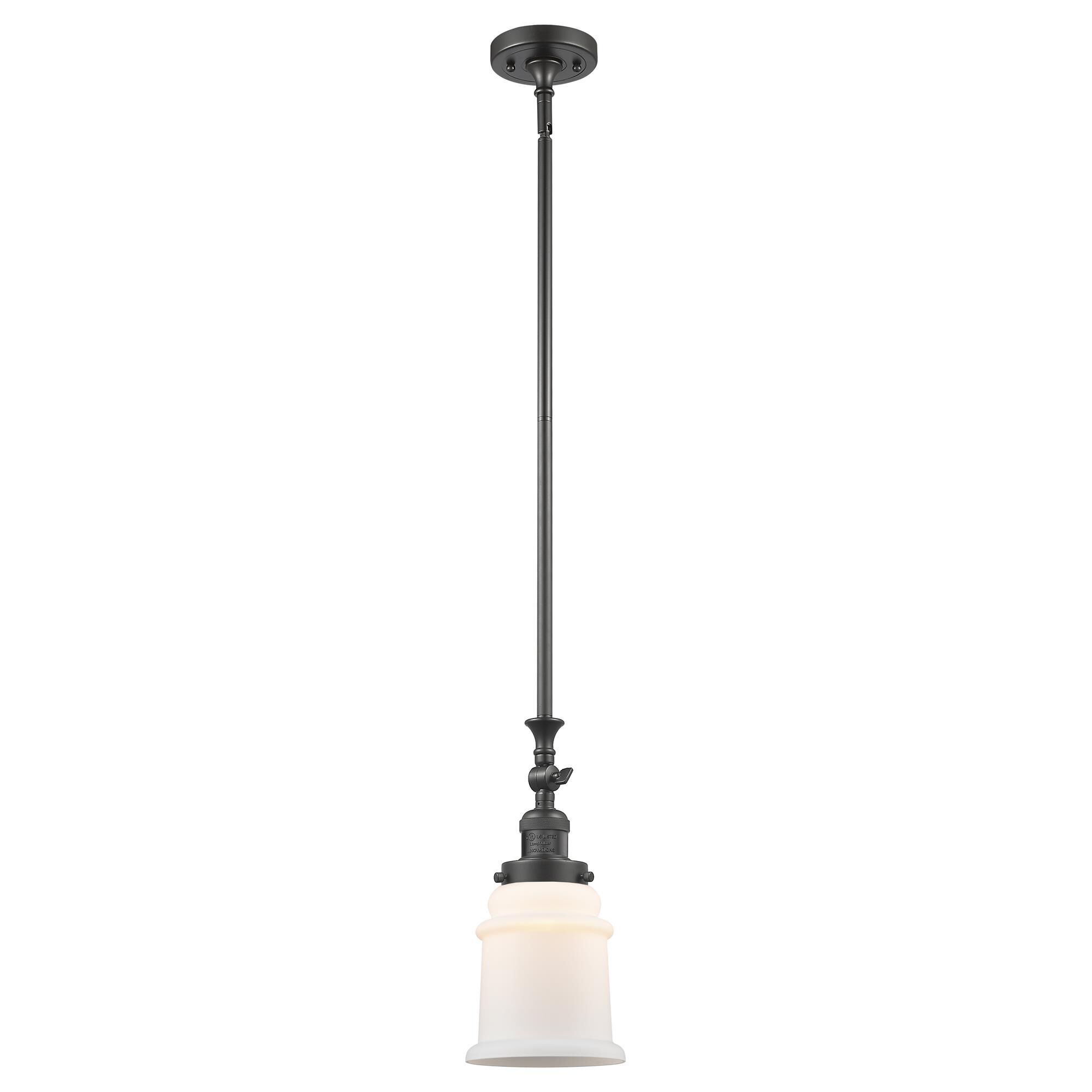 Shown in Oil Rubbed Bronze finish and Matte White - Bell glass