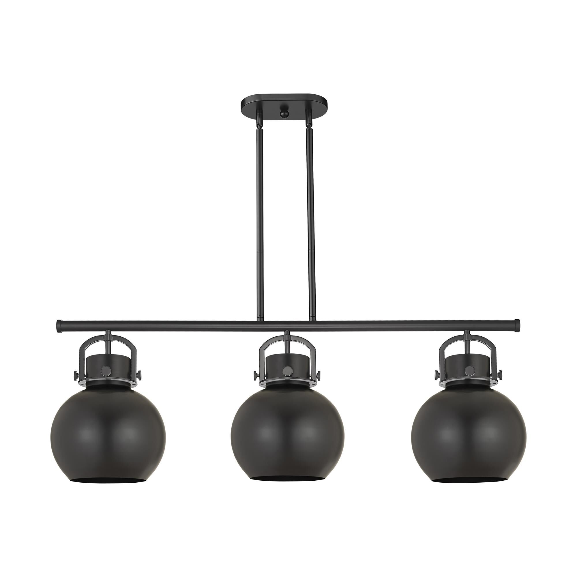 Shown in Matte Black finish and Matte Black Steel shade