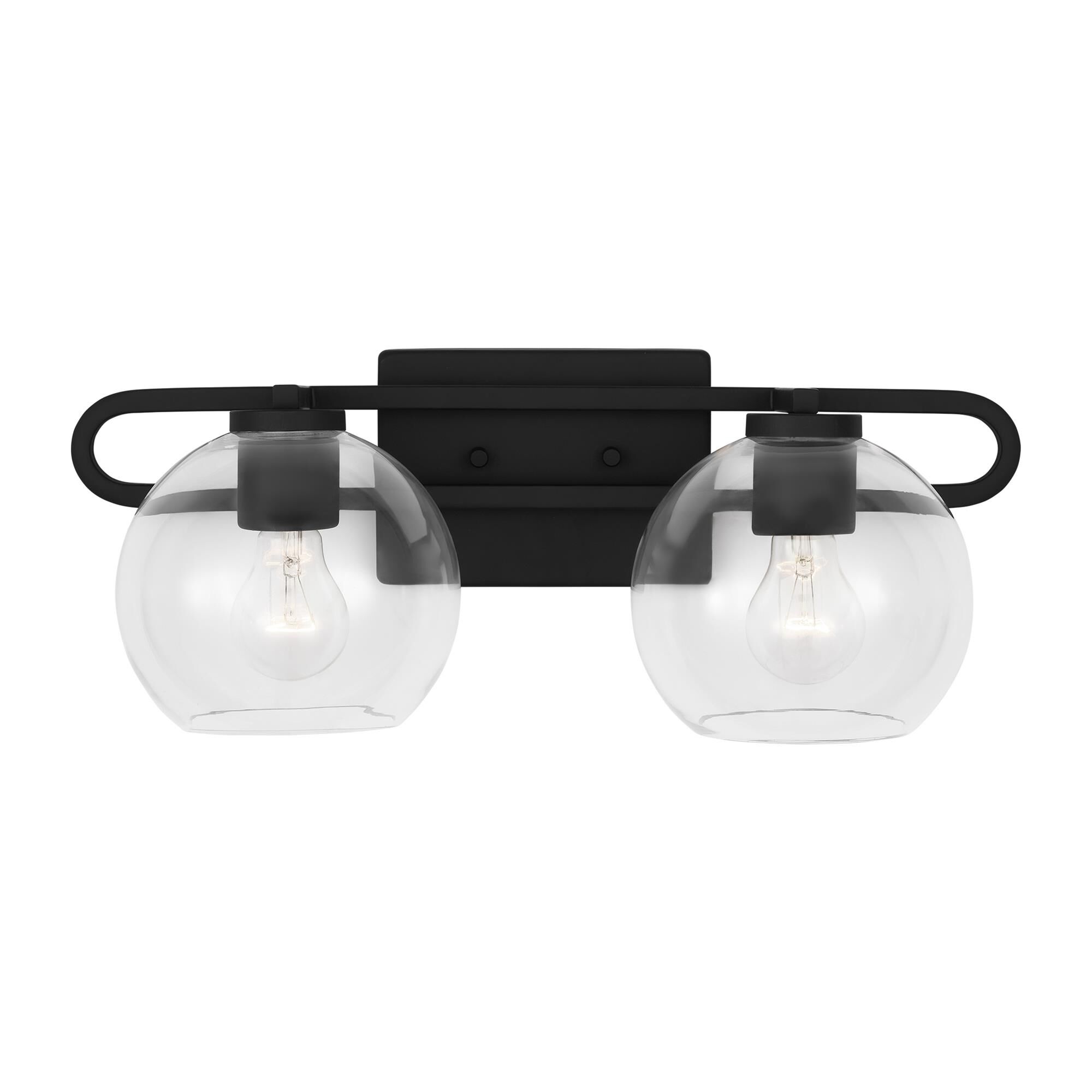 Shown in Midnight Black finish and Clear glass and Clear Glass shade