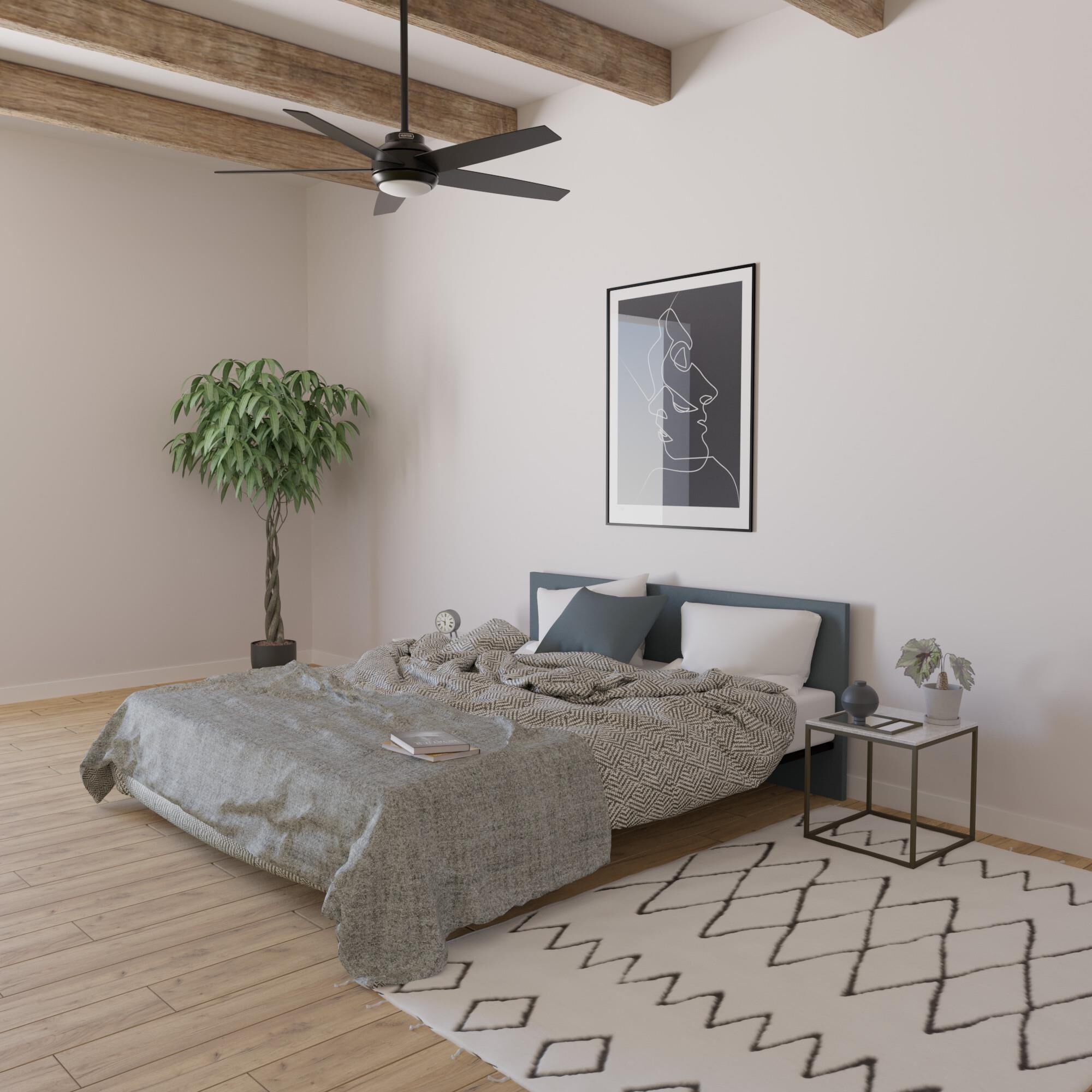 Zayden 52 Inch Ceiling Fan with Light Kit by Hunter Fan