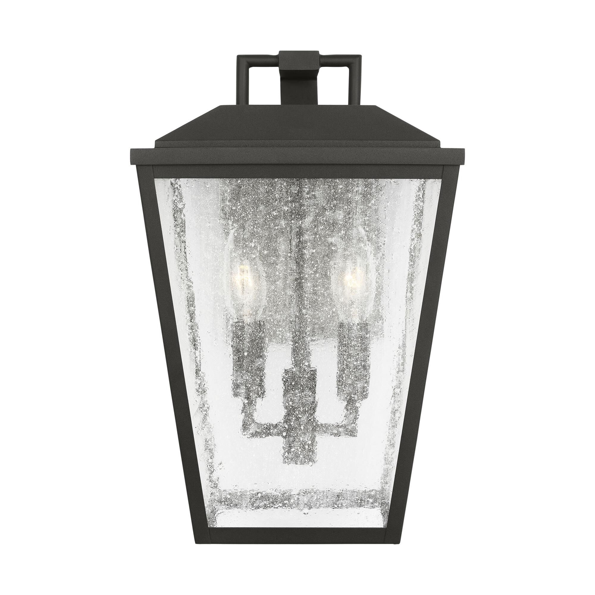Shown in Textured Black finish and Clear Seeded glass
