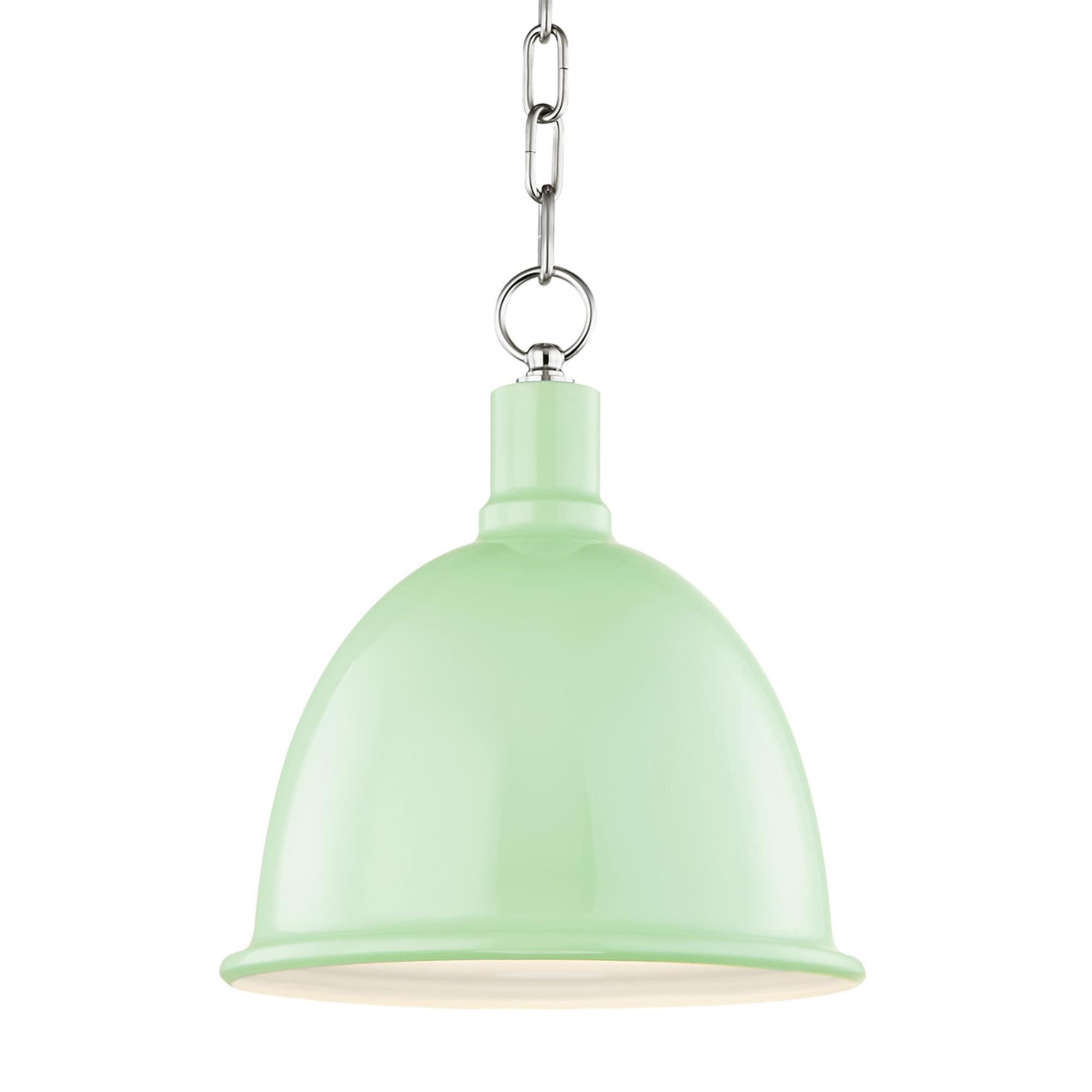 Shown in Polished Nickel-Mint finish and Mint Metal shade