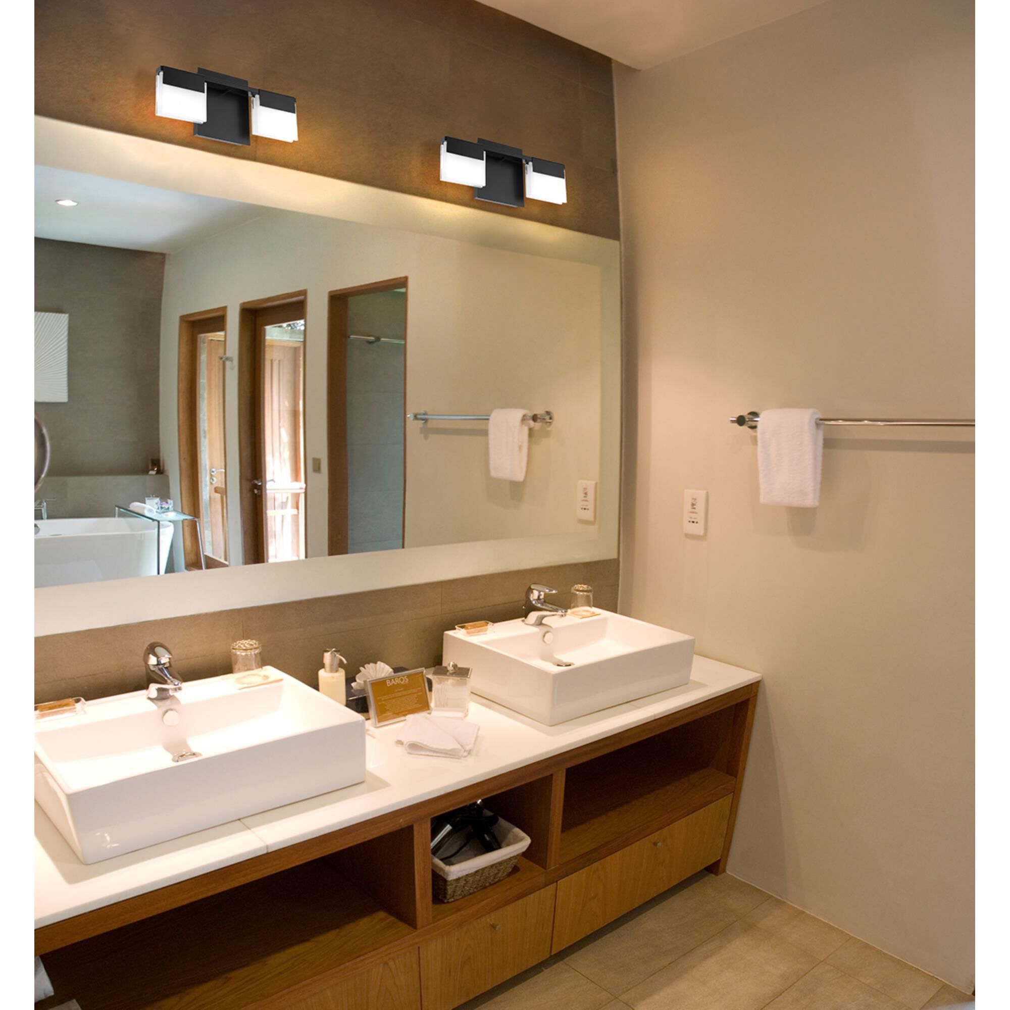 Eglo Vente 12 Inch 2 Light LED Bath Vanity Light by Eglo Lighting