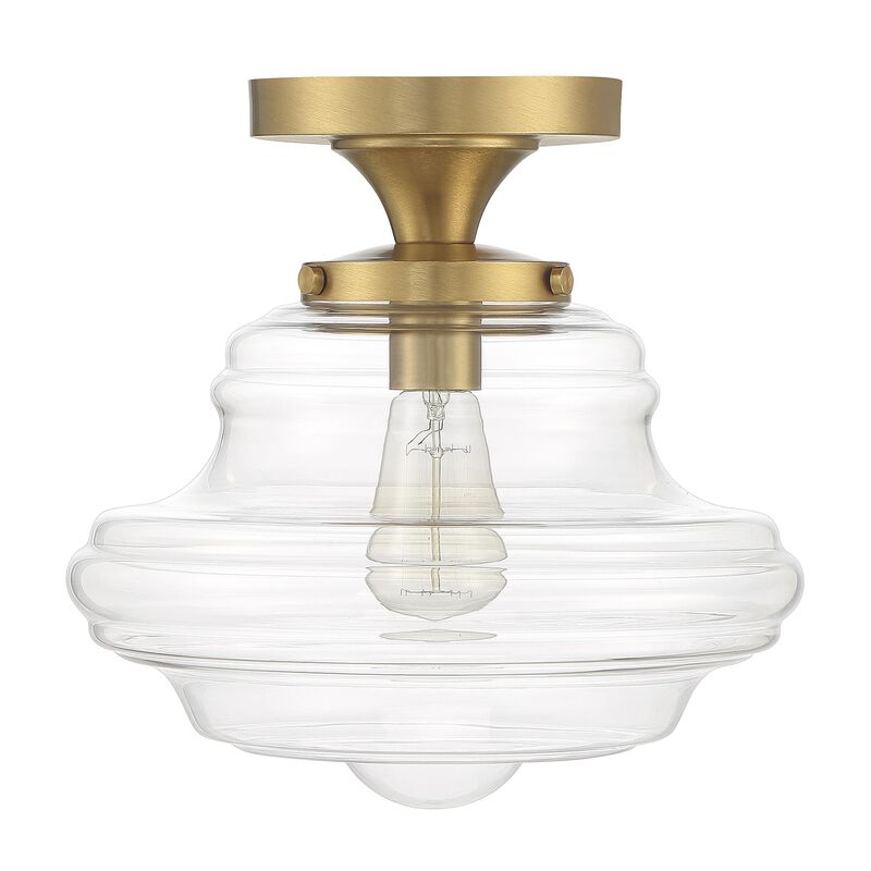 12 Inch 1 Light LED Semi Flush Mount by Meridian Lighting