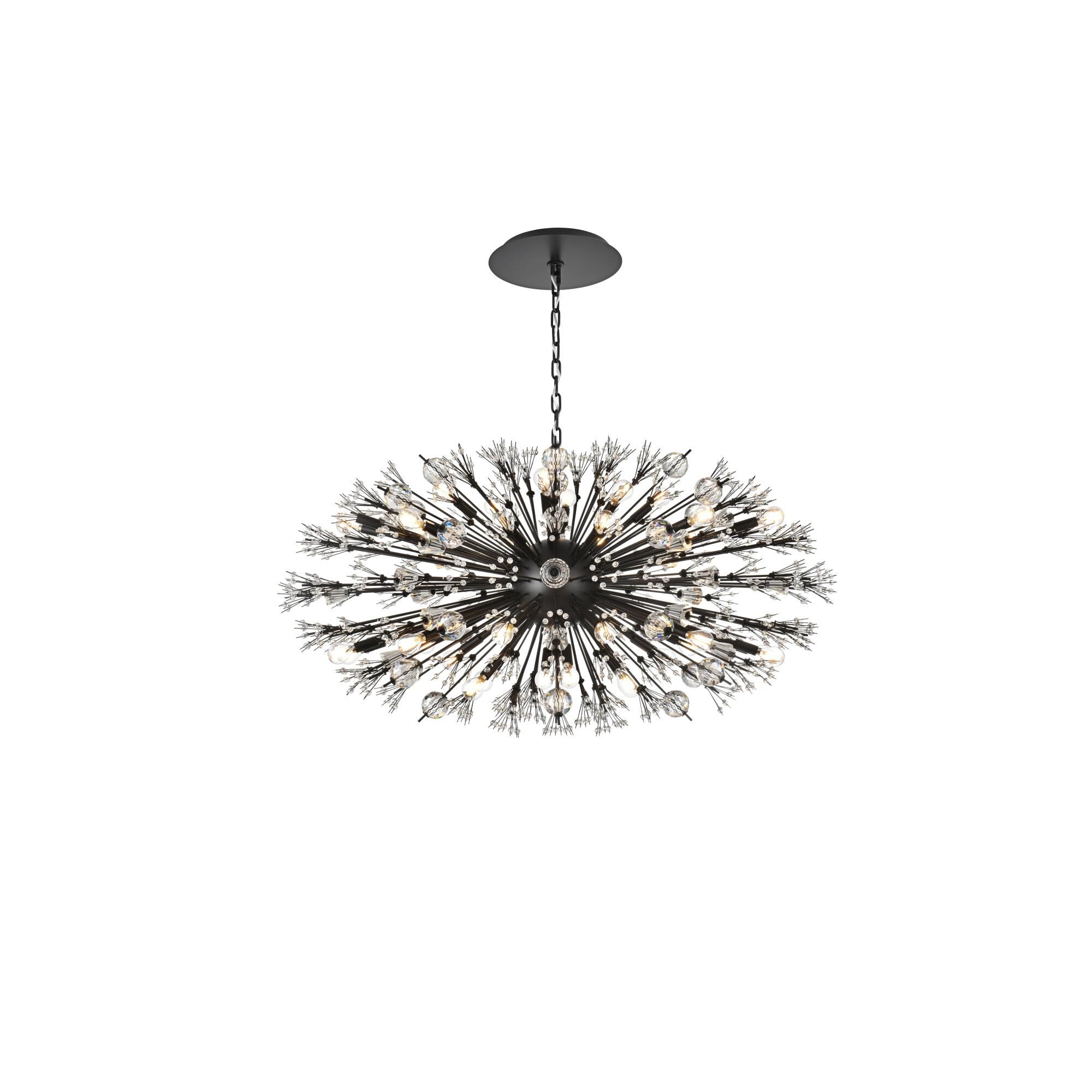 Shown in Black finish and Royal Cut crystal