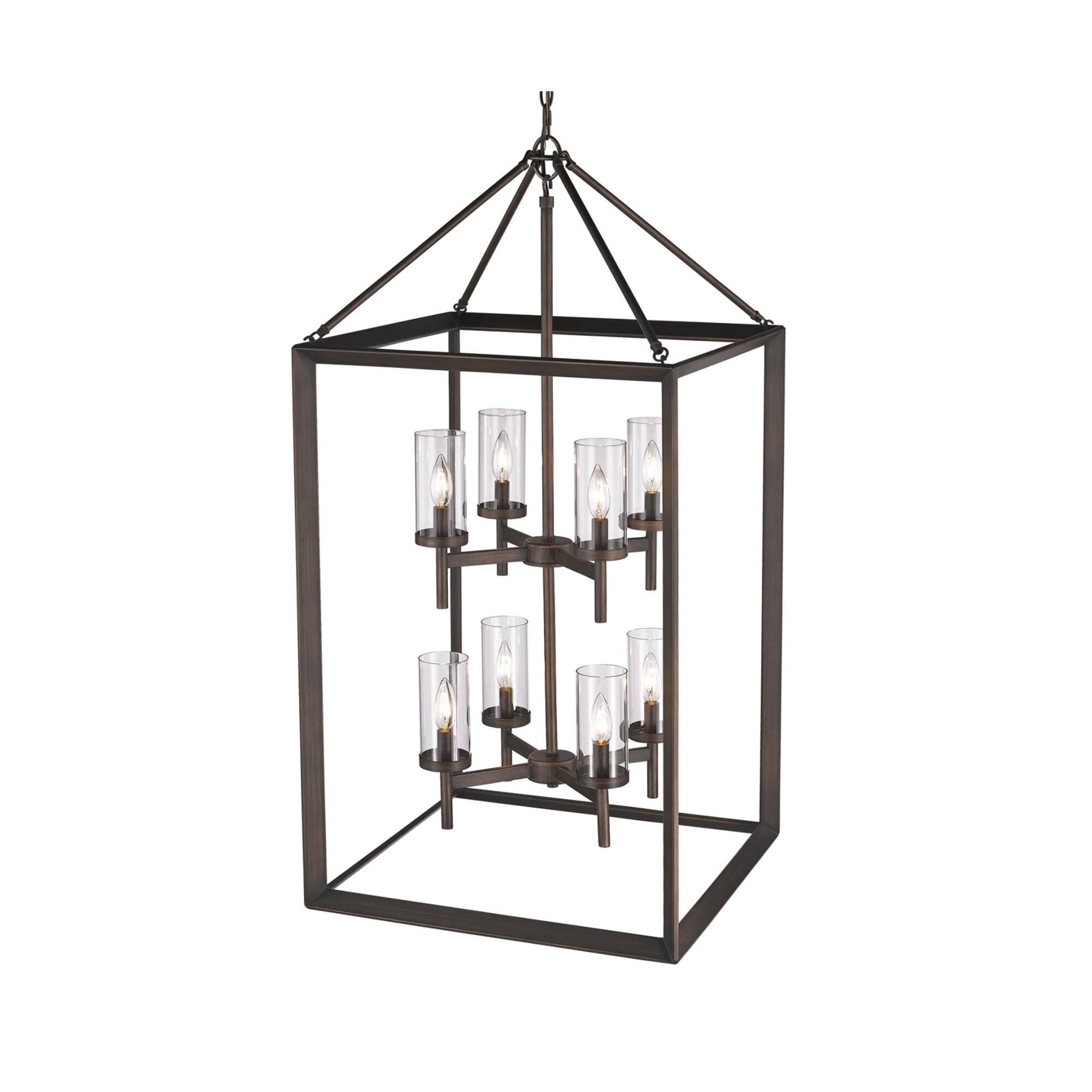 Smyth 21 Inch Cage Pendant by Golden Lighting