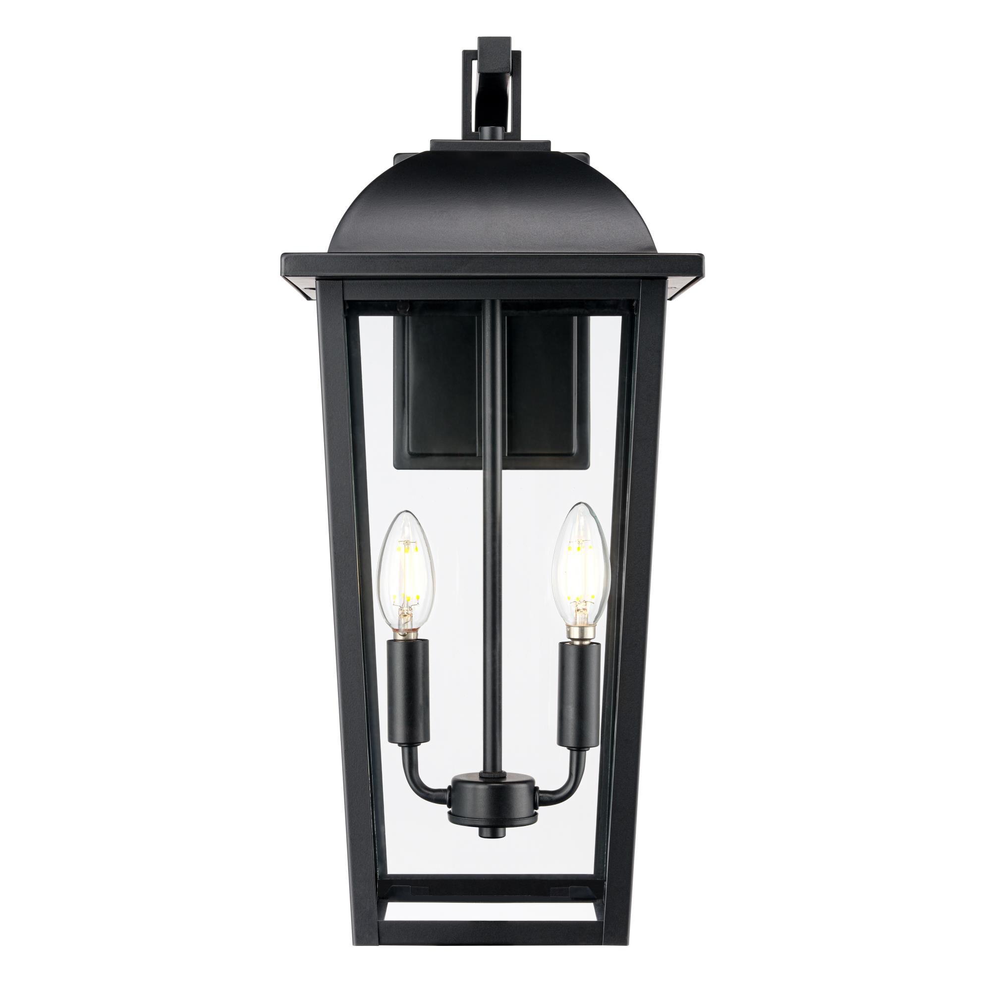 Shown in Powder Coated Black finish and Clear glass