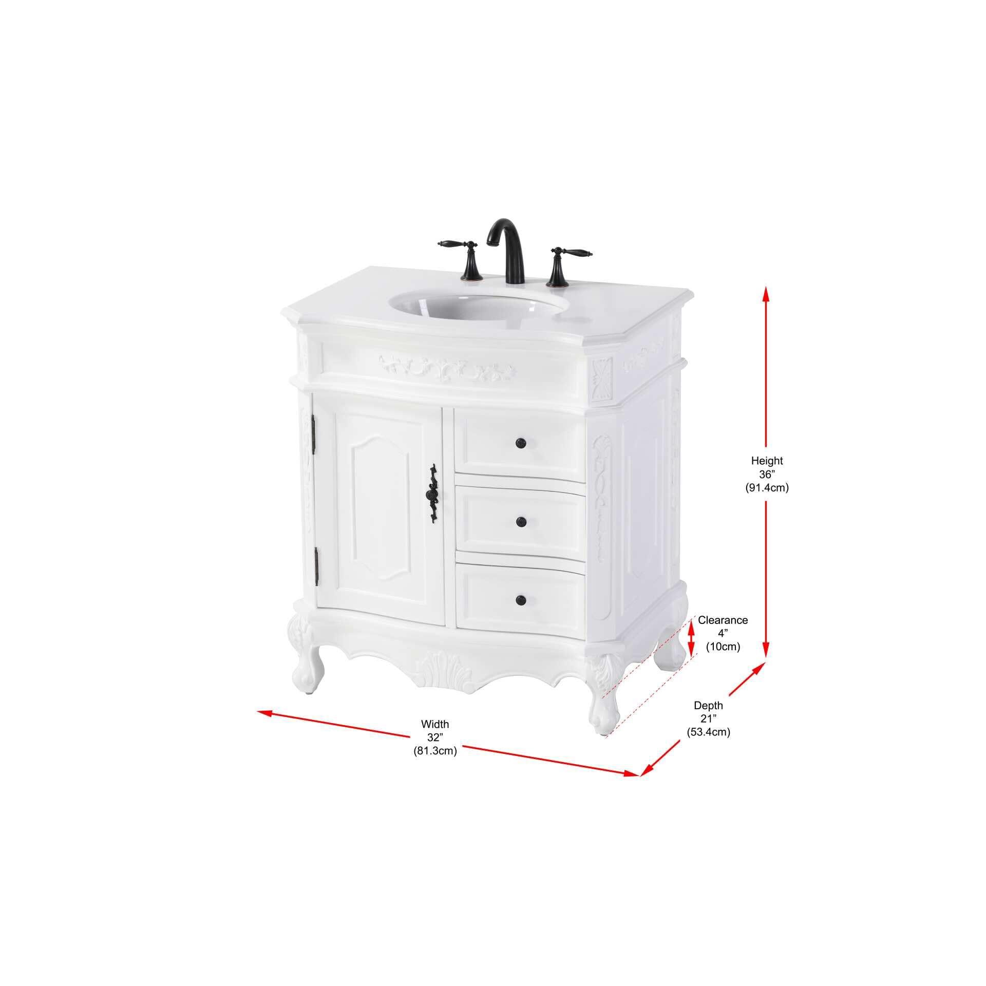 Danville 32 Inch Bath Vanity by Elegant Decor